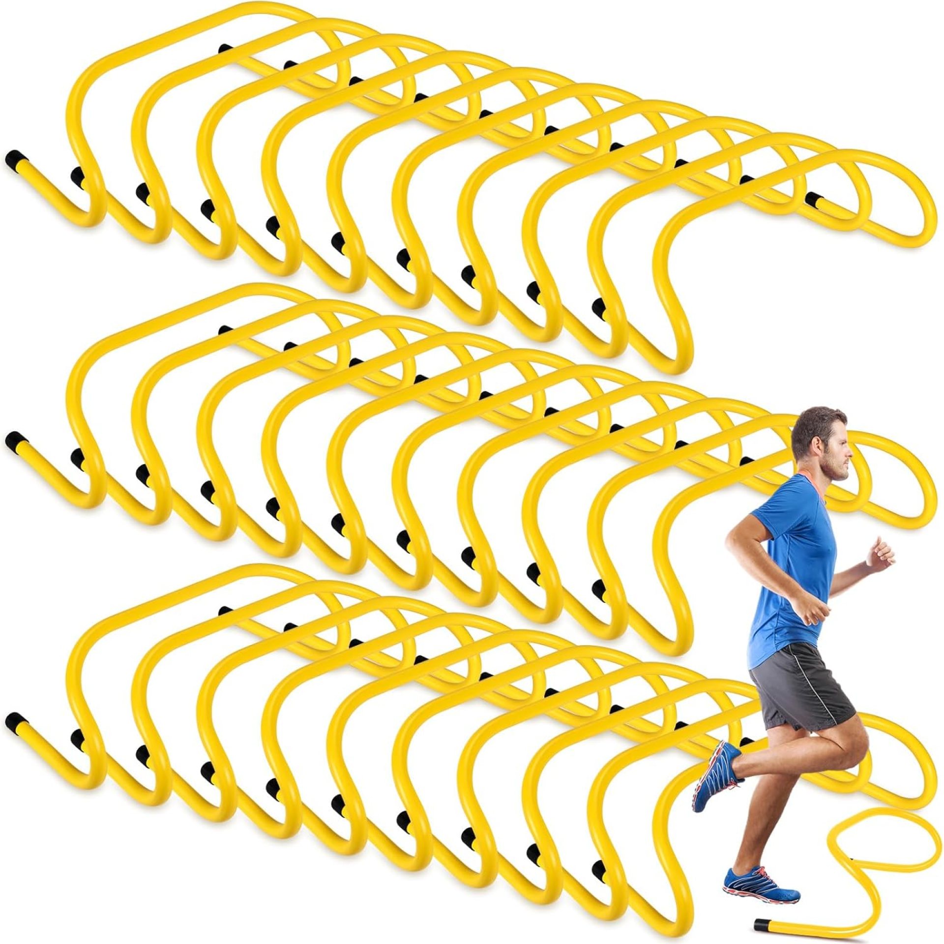 Wettarn 30 Pcs 6″ Speed Agility Training Hurdles Plyometric Practice Agility Hurdle for Kids, Athletes, Basketball, Baseball, Soccer, Football Indoor Outdoor Sports Equipment Wettarn 30 Pcs 6″ Speed Agility Training Hurdles Plyometric Practice Agility Hurdle for Kids, Athletes, Basketball, Baseball, Soccer, Football Indoor Outdoor Sports Equipment