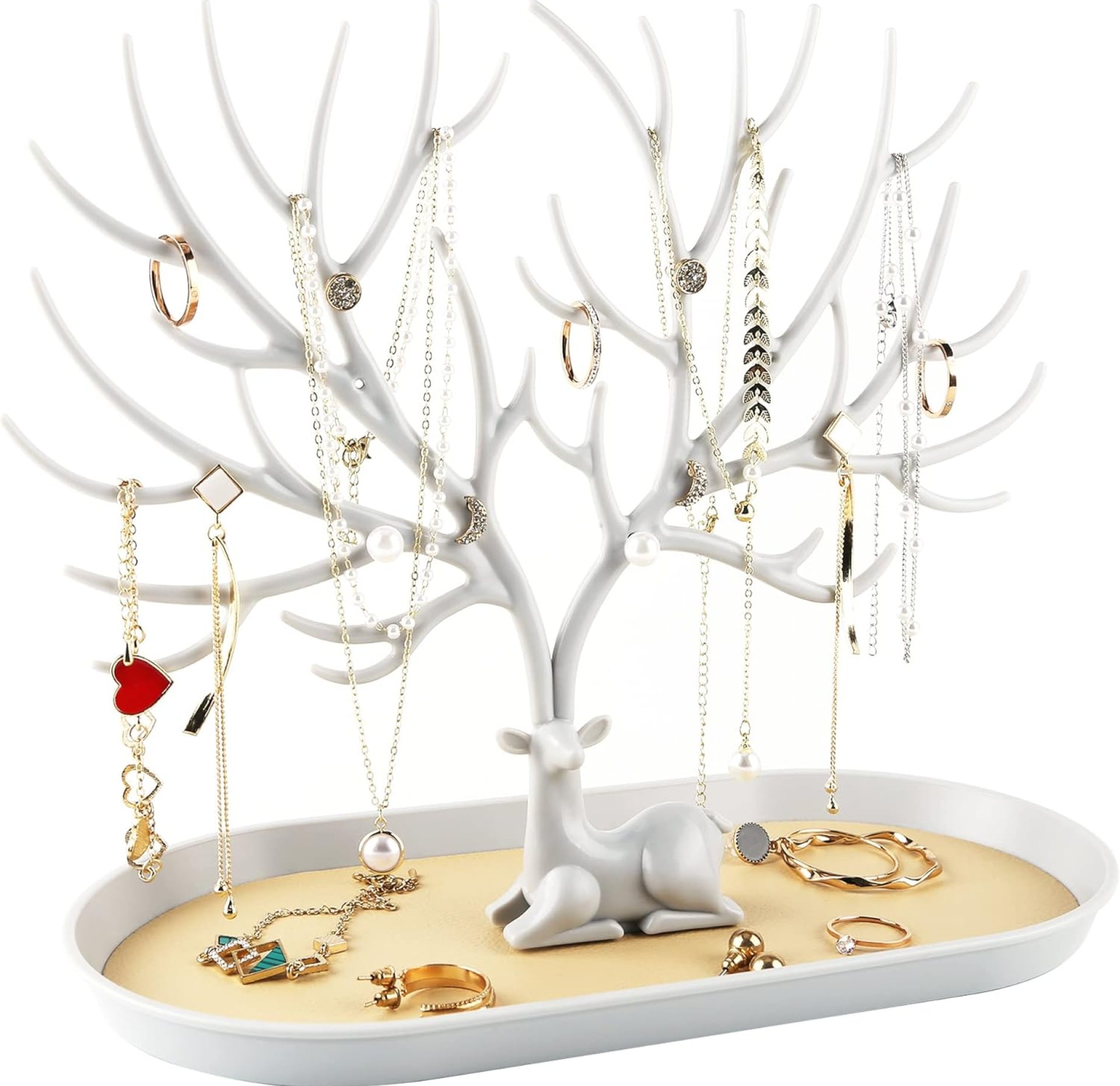 MORE&LESS Antlers Jewelry Display Stand,Tree Tower Rack Hanging Organizer for Ring Earrings Necklace Bracelet MORE&LESS Antlers Jewelry Display Stand,Tree Tower Rack Hanging Organizer for Ring Earrings Necklace Bracelet