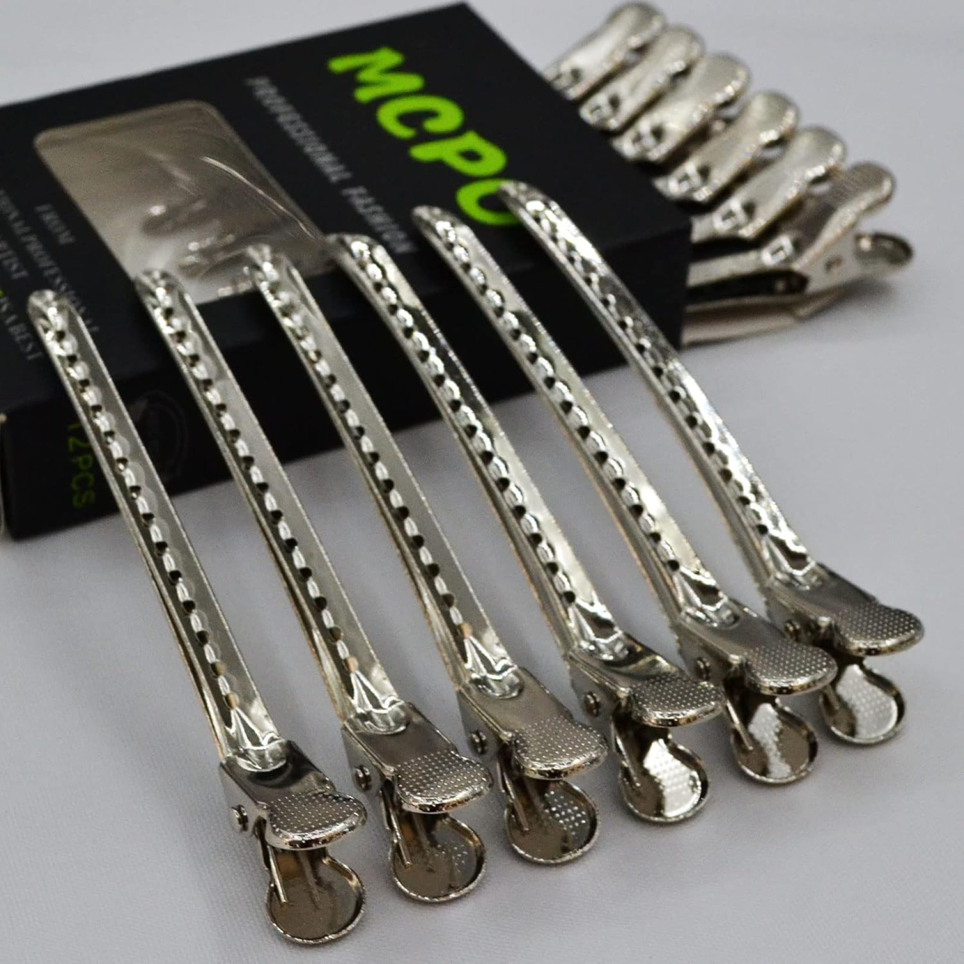 12 Pcs Metal Duckbill Hair Clips for Hair Sectioning Alligator Hair Clips for Styling Dividing Duck Bill Clips with Anti-Slip Holes Salon Barber Styling Tools 12 Pcs Metal Duckbill Hair Clips for Hair Sectioning Alligator Hair Clips for Styling Dividing Duck Bill Clips with Anti-Slip Holes Salon Barber Styling Tools