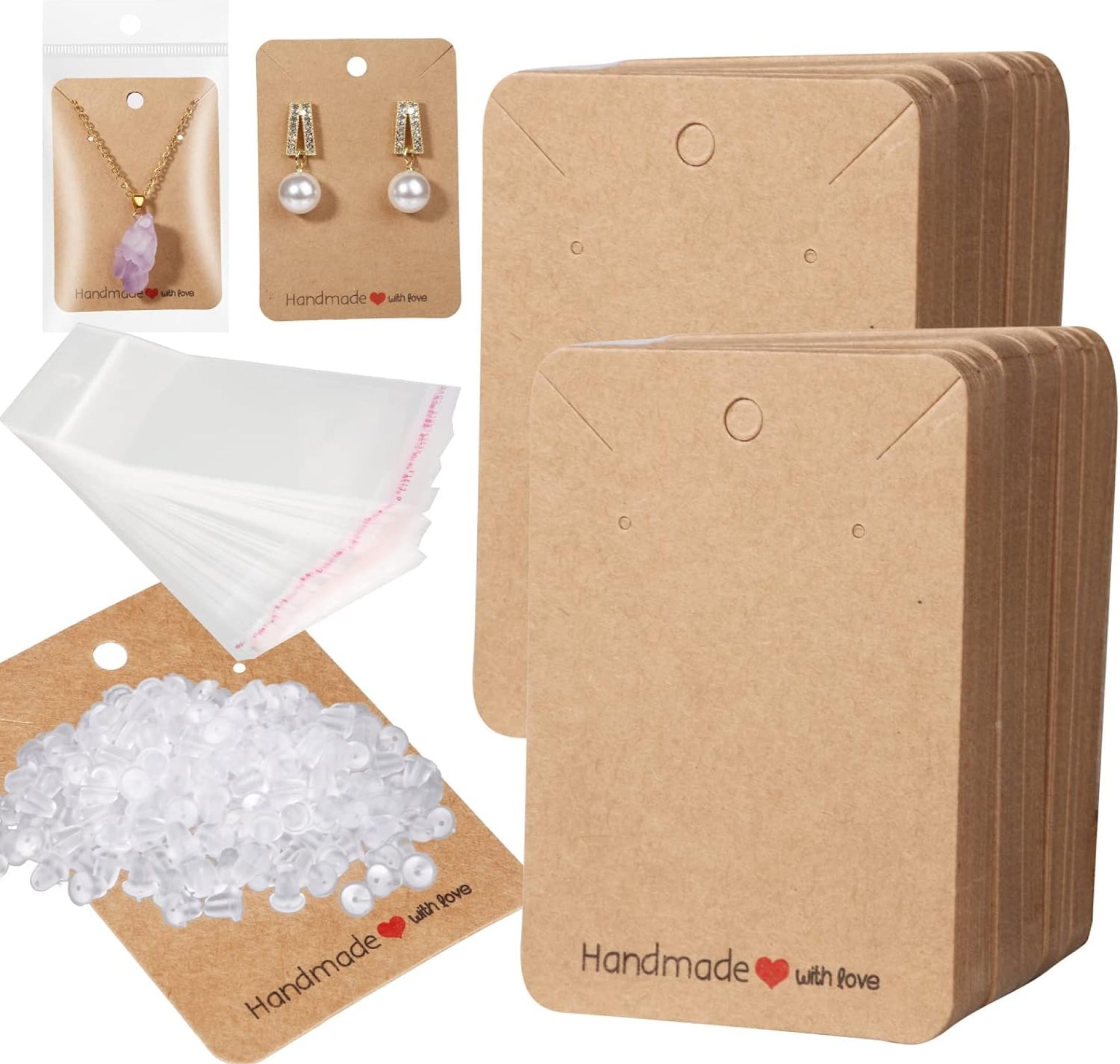 150 Pack Earring Cards for Jewelry Packaging DIY Earrings Holder Display Card with Bag for Studs Selling 150 Pack Earring Cards for Jewelry Packaging DIY Earrings Holder Display Card with Bag for Studs Selling