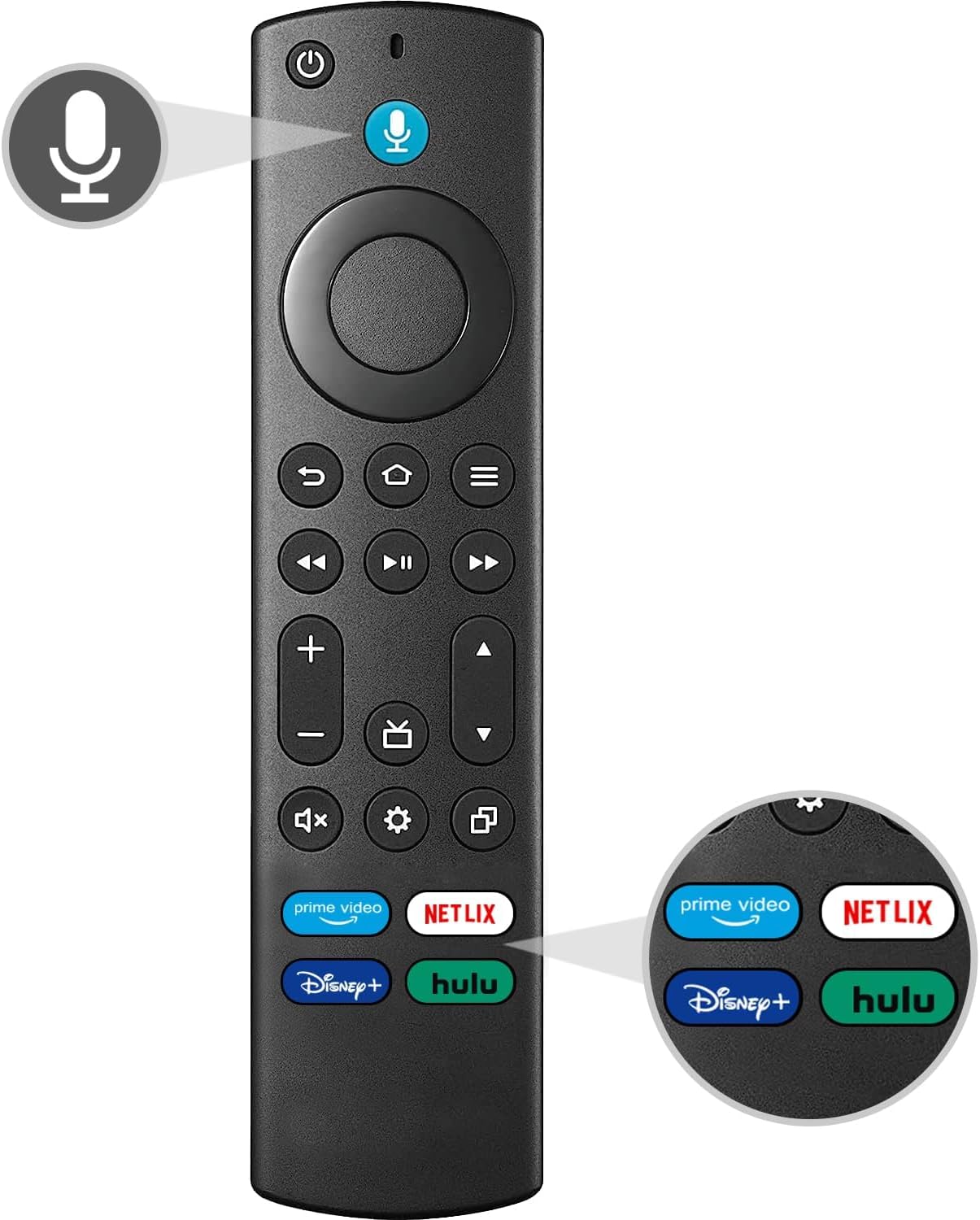 Replacement Voice Remote for Insignia/Toshiba/Pioneer Fire Smart TVs, Compatible for AMZ Streaming Device Series Smart TVs Replacement Voice Remote for Insignia/Toshiba/Pioneer Fire Smart TVs, Compatible for AMZ Streaming Device Series Smart TVs