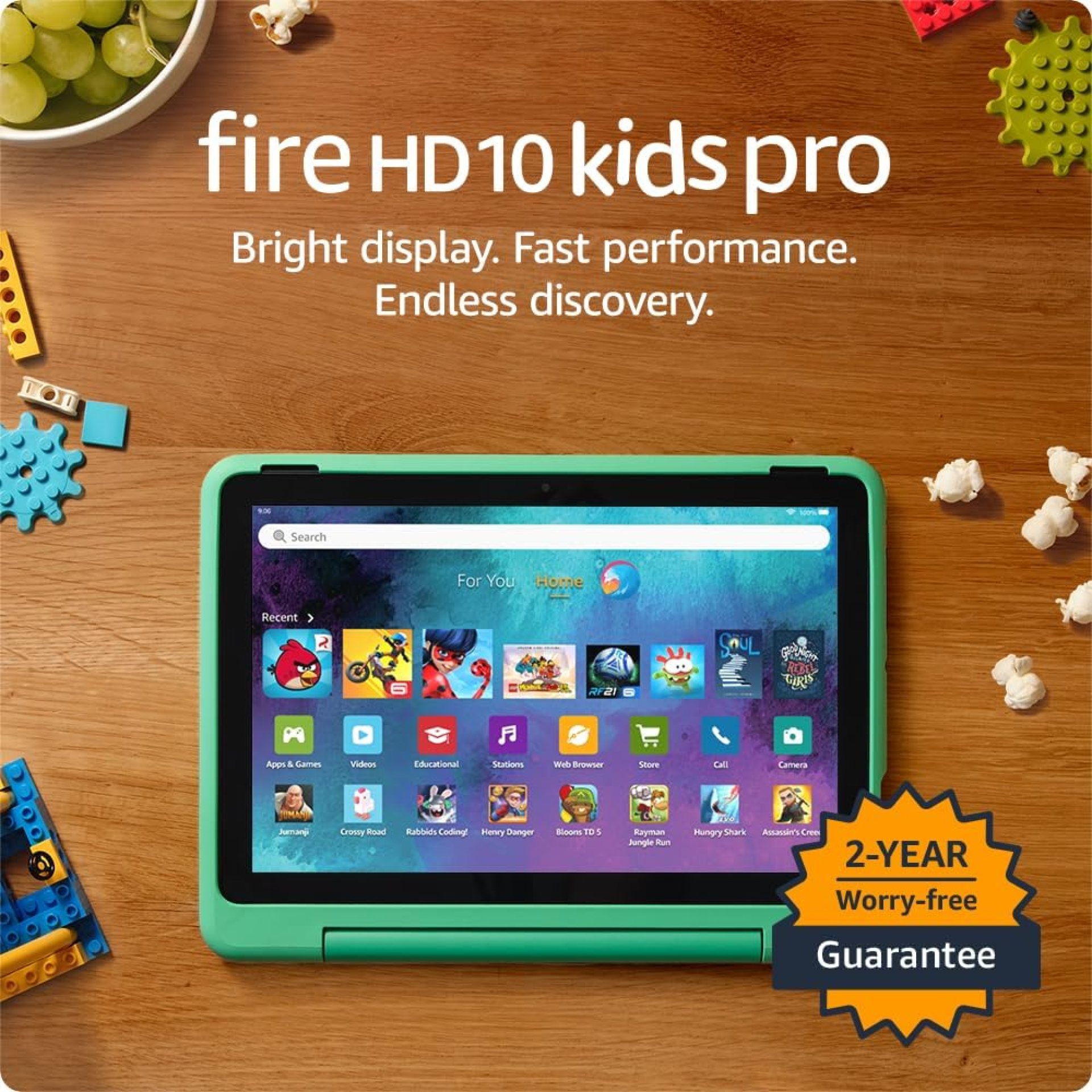 Amazon Fire HD 10 Kids Pro tablet (newest model) ages 6-12 | Bright 10.1″ HD screen | Slim case for older kids, ad-free content, parental controls, 13-hr battery, 32 GB, Mint Amazon Fire HD 10 Kids Pro tablet (newest model) ages 6-12 | Bright 10.1″ HD screen | Slim case for older kids, ad-free content, parental controls, 13-hr battery, 32 GB, Mint