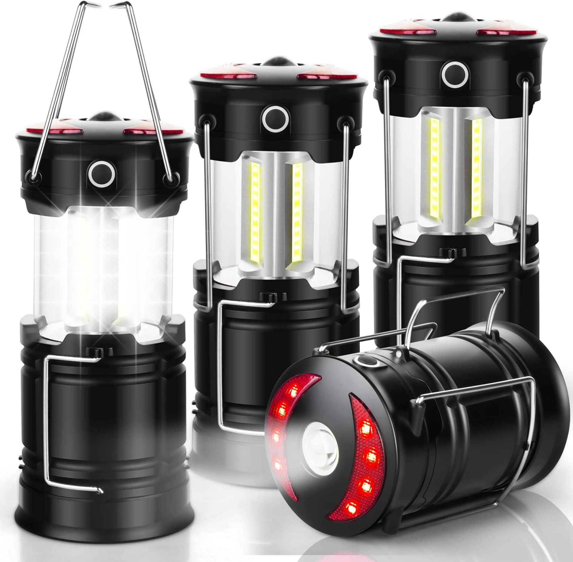 4 Pack Lantern Camping Essentials Lights, Led Flashlight for Power Outages, Tent Lights for Emergency, Survival Gear and Supplies for Hurricane, Rechargeable and Battery Powered Operated Lamp 4 Pack Lantern Camping Essentials Lights, Led Flashlight for Power Outages, Tent Lights for Emergency, Survival Gear and Supplies for Hurricane, Rechargeable and Battery Powered Operated Lamp