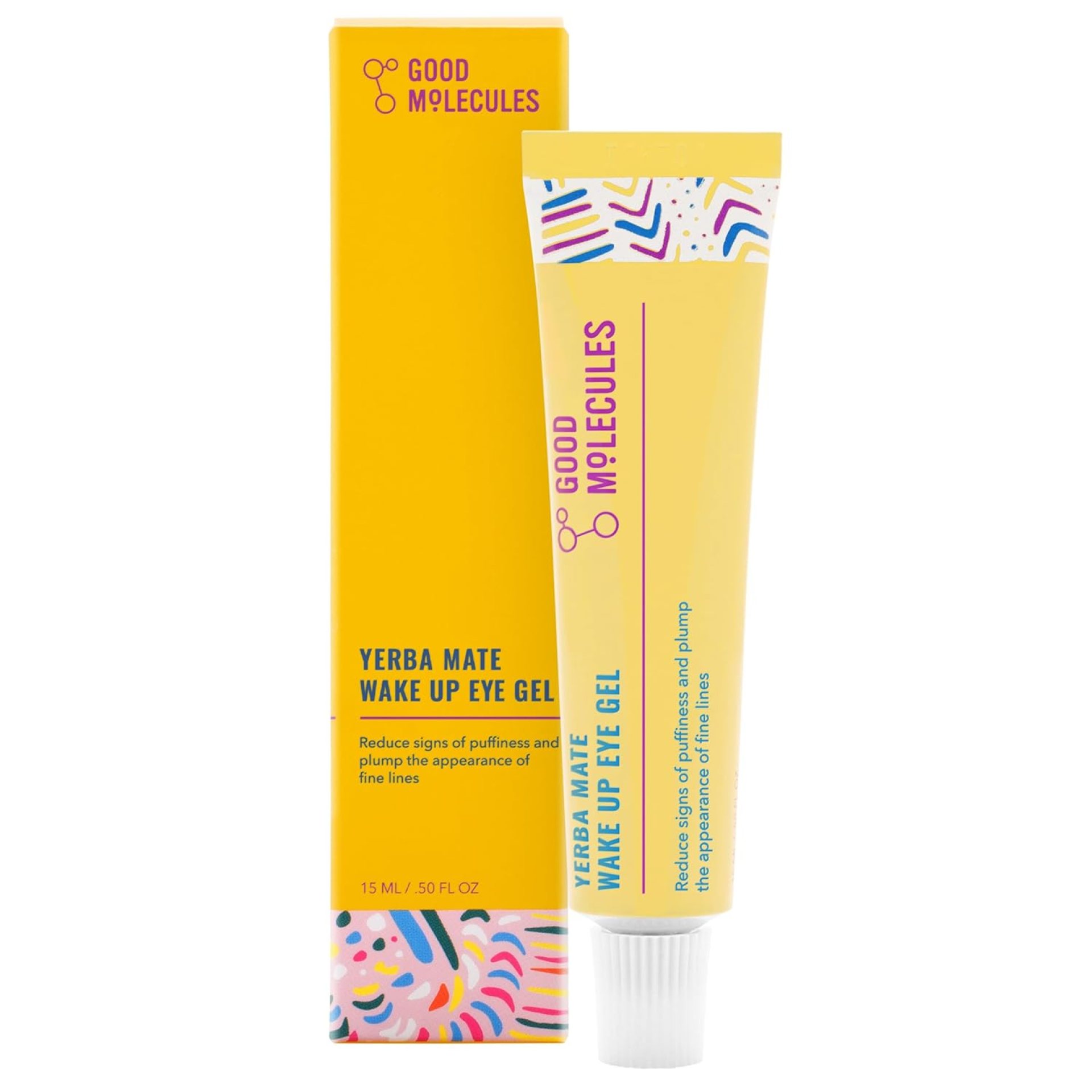 Good Molecules Yerba Mate Wake Up Eye Gel – Yerba Mate, Hyaluronic Acid and Caffeine to Hydrate, Minimize Puffiness and Swelling – Skincare for Face Good Molecules Yerba Mate Wake Up Eye Gel – Yerba Mate, Hyaluronic Acid and Caffeine to Hydrate, Minimize Puffiness and Swelling – Skincare for Face