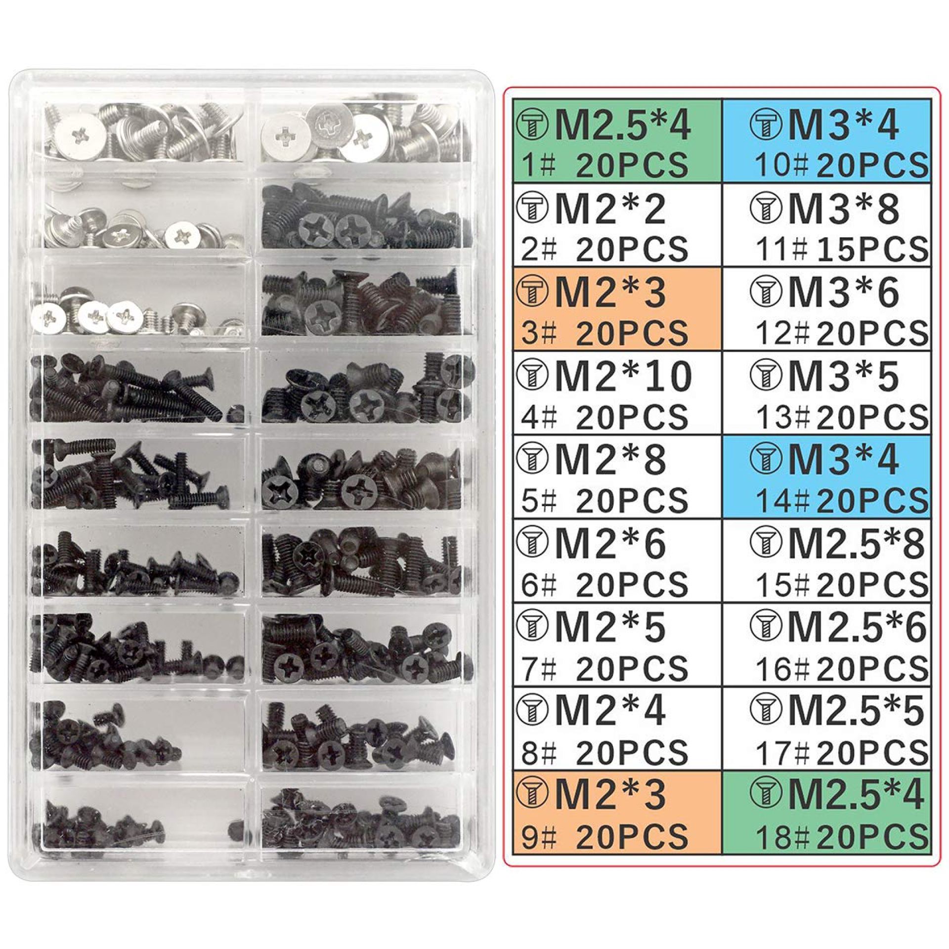 Laptop Screw Set PC M2 M3 M2.5 Screw Standoffs for Universal Laptops and Hard Drive Disk M.2 SSD, 355 Pieces Laptop Screw Set PC M2 M3 M2.5 Screw Standoffs for Universal Laptops and Hard Drive Disk M.2 SSD, 355 Pieces