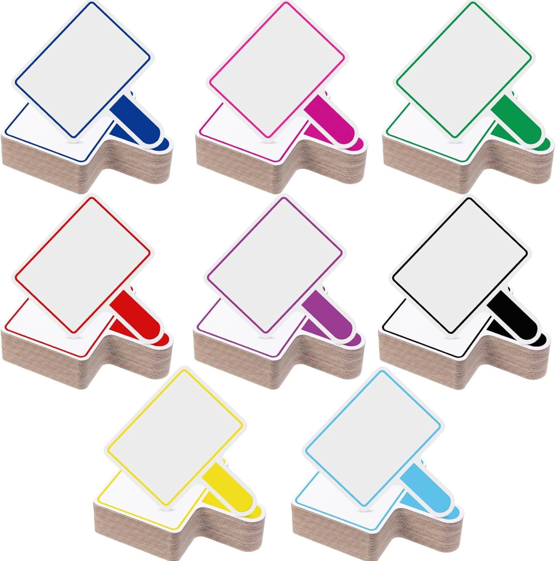 Crtiin 40 Pcs Colorful Dry Erase Paddles Auction Paddles Mini Dry Erase Board Small Handheld Double Sided Whiteboard Quick Response Answer Board for Student Teaching Classroom (Multi Color) Crtiin 40 Pcs Colorful Dry Erase Paddles Auction Paddles Mini Dry Erase Board Small Handheld Double Sided Whiteboard Quick Response Answer Board for Student Teaching Classroom (Multi Color)