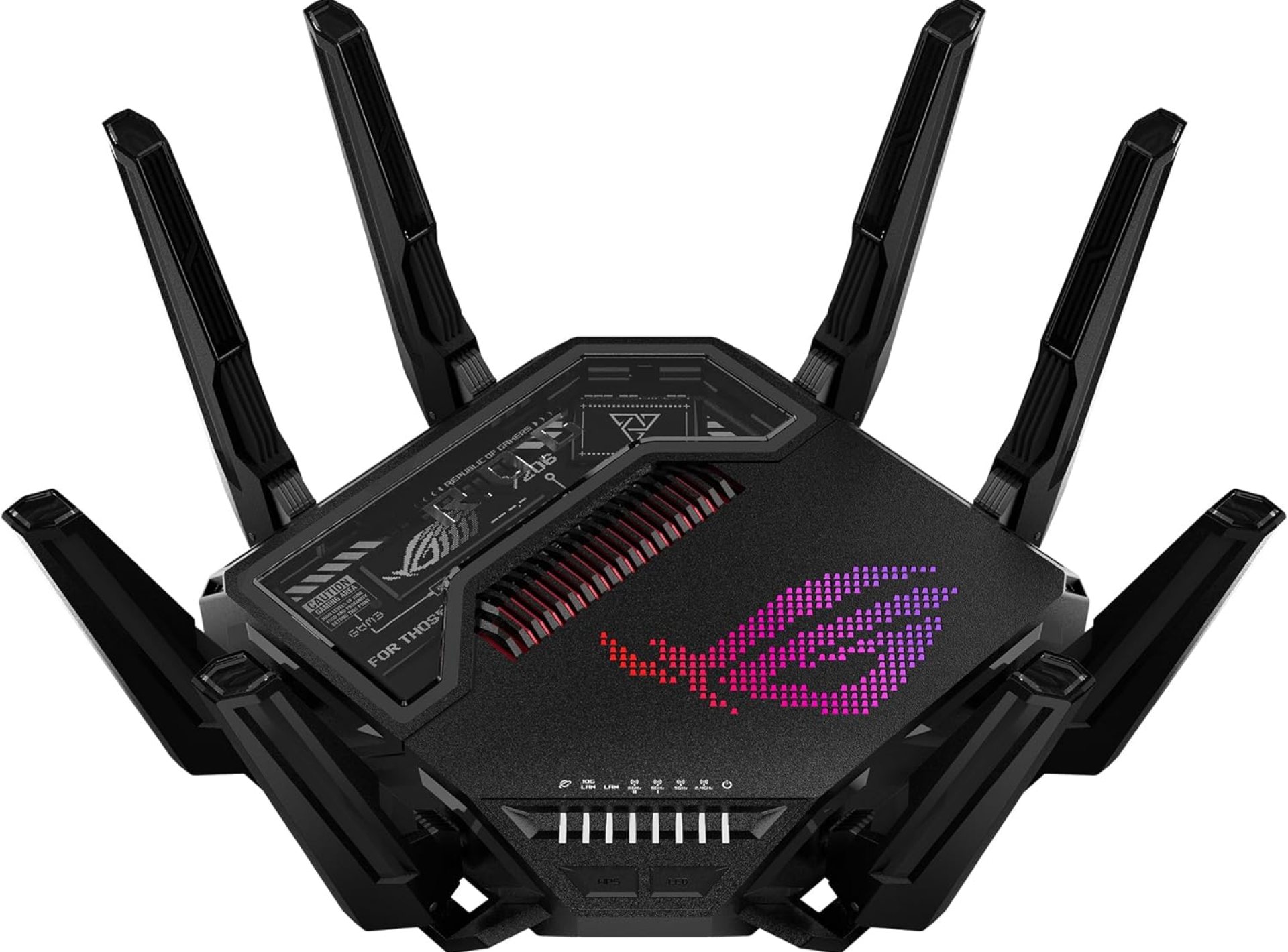 ASUS ROG Rapture GT-BE98 PRO First Quad-Band WiFi 7 Gaming Router supports 320MHz, Dual 10G Port, Triple-level Game Acceleration, Mobile Game Mode, Subscription-Free Security, AiMesh, and VPN features ASUS ROG Rapture GT-BE98 PRO First Quad-Band WiFi 7 Gaming Router supports 320MHz, Dual 10G Port, Triple-level Game Acceleration, Mobile Game Mode, Subscription-Free Security, AiMesh, and VPN features