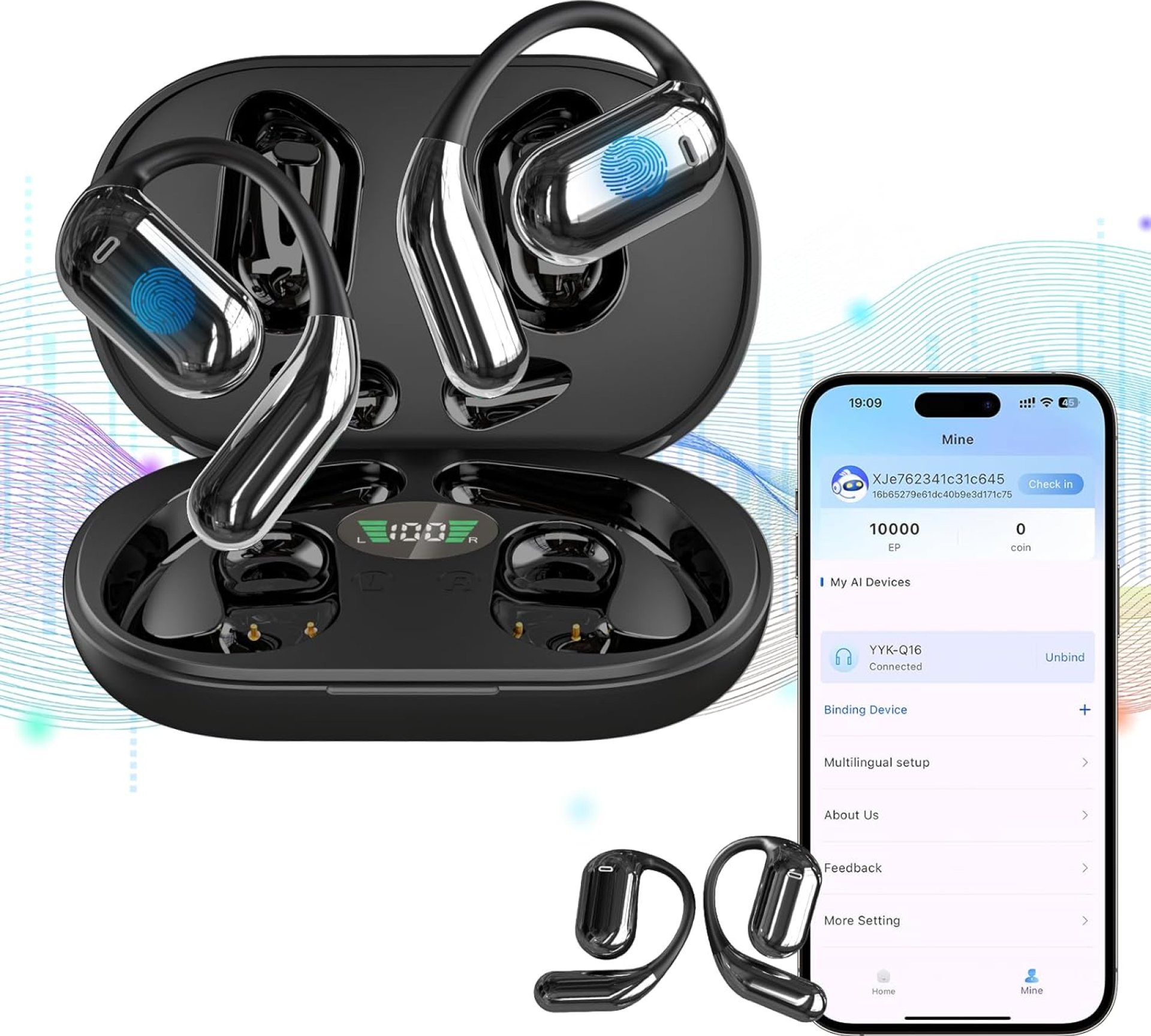 AI OWS Translator Earbuds Real Time,144 Language Translator Earbuds, 3-in-1 Language Translation Modes Bluetooth & APP Instant Translation for iPhone and Android Ear Bud Translator AI OWS Translator Earbuds Real Time,144 Language Translator Earbuds, 3-in-1 Language Translation Modes Bluetooth & APP Instant Translation for iPhone and Android Ear Bud Translator