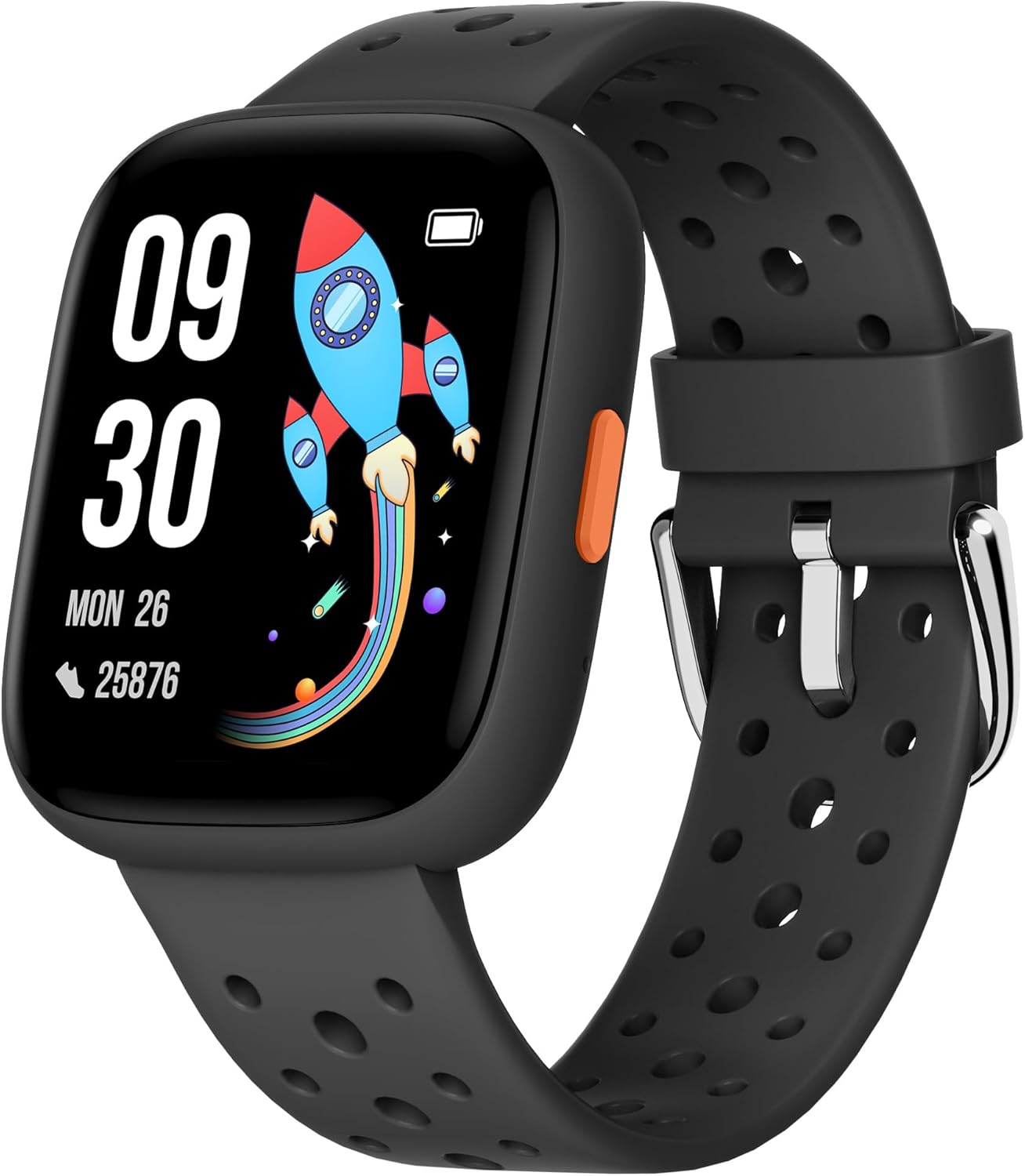 BIGGERFIVE Smart Watch for Kids, 1.8″ Fitness Tracker Watch Pedometer, Heart Rate, Sleep Monitor, IP68 Waterproof, Calorie Step Counter, Puzzle Games with/Without APP for Girls Boys Teens 5-16, Black BIGGERFIVE Smart Watch for Kids, 1.8″ Fitness Tracker Watch Pedometer, Heart Rate, Sleep Monitor, IP68 Waterproof, Calorie Step Counter, Puzzle Games with/Without APP for Girls Boys Teens 5-16, Black