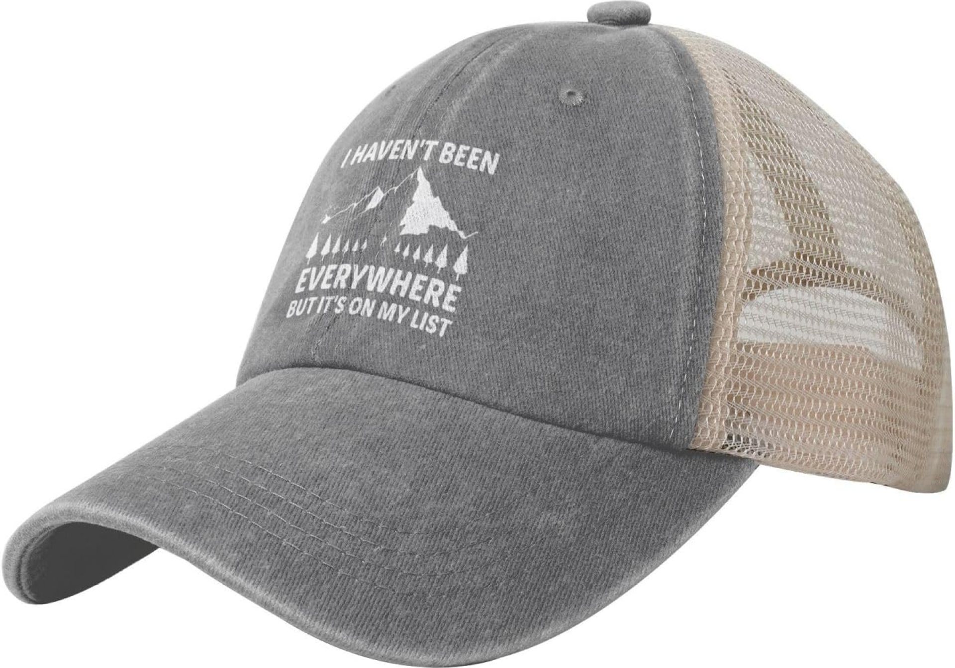 I Haven’T Been Everywhere But It’s On My List Hat Vintage Mesh Baseball Cap Retro Denim Trucker Dad Hat I Haven’T Been Everywhere But It’s On My List Hat Vintage Mesh Baseball Cap Retro Denim Trucker Dad Hat