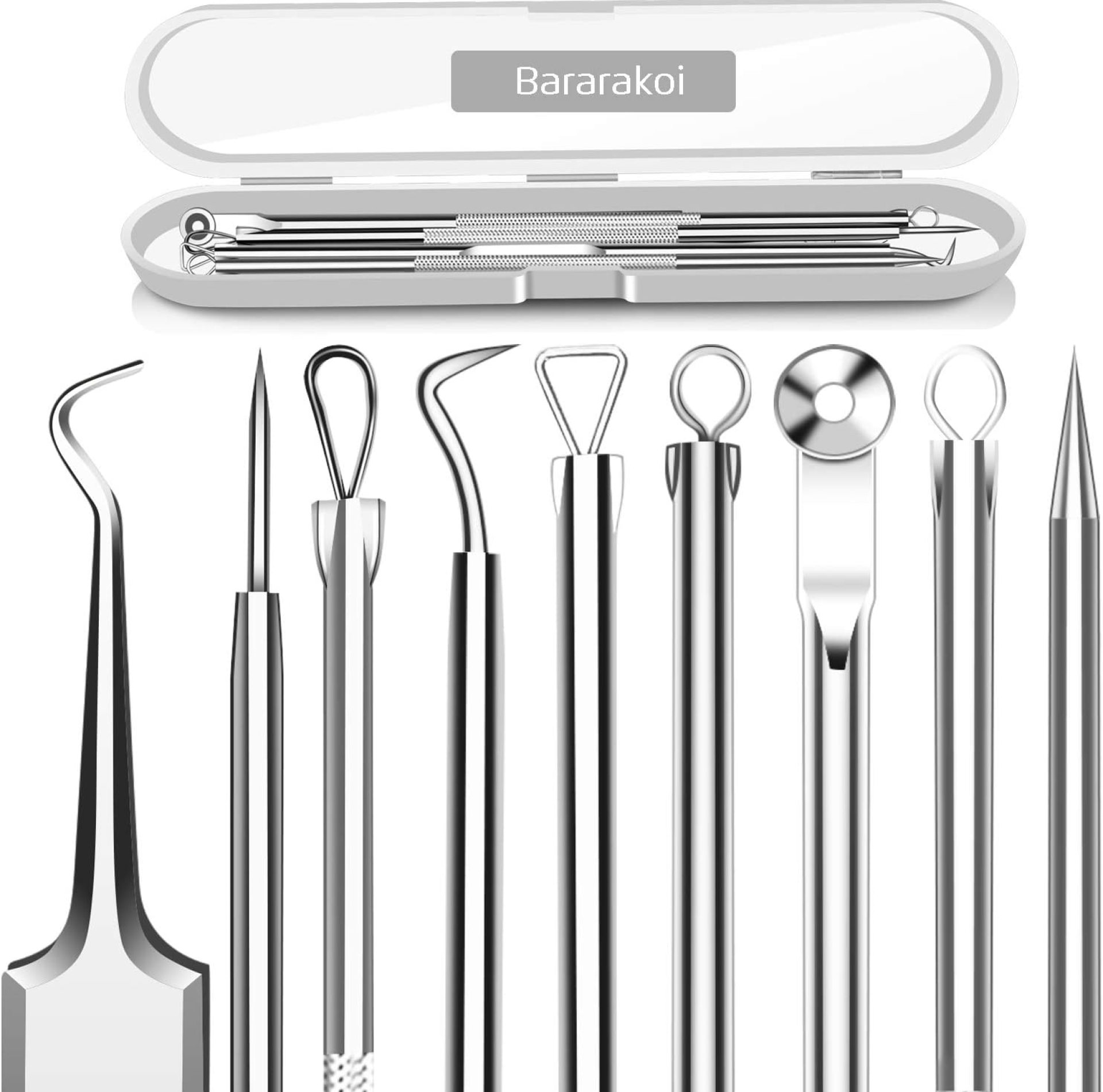 5PCS Blackhead Remover Comedone Extractor, Curved Blackhead Tweezers Kit, Professional Stainless Pimple Acne Blemish Removal Tools Kit 5PCS Blackhead Remover Comedone Extractor, Curved Blackhead Tweezers Kit, Professional Stainless Pimple Acne Blemish Removal Tools Kit