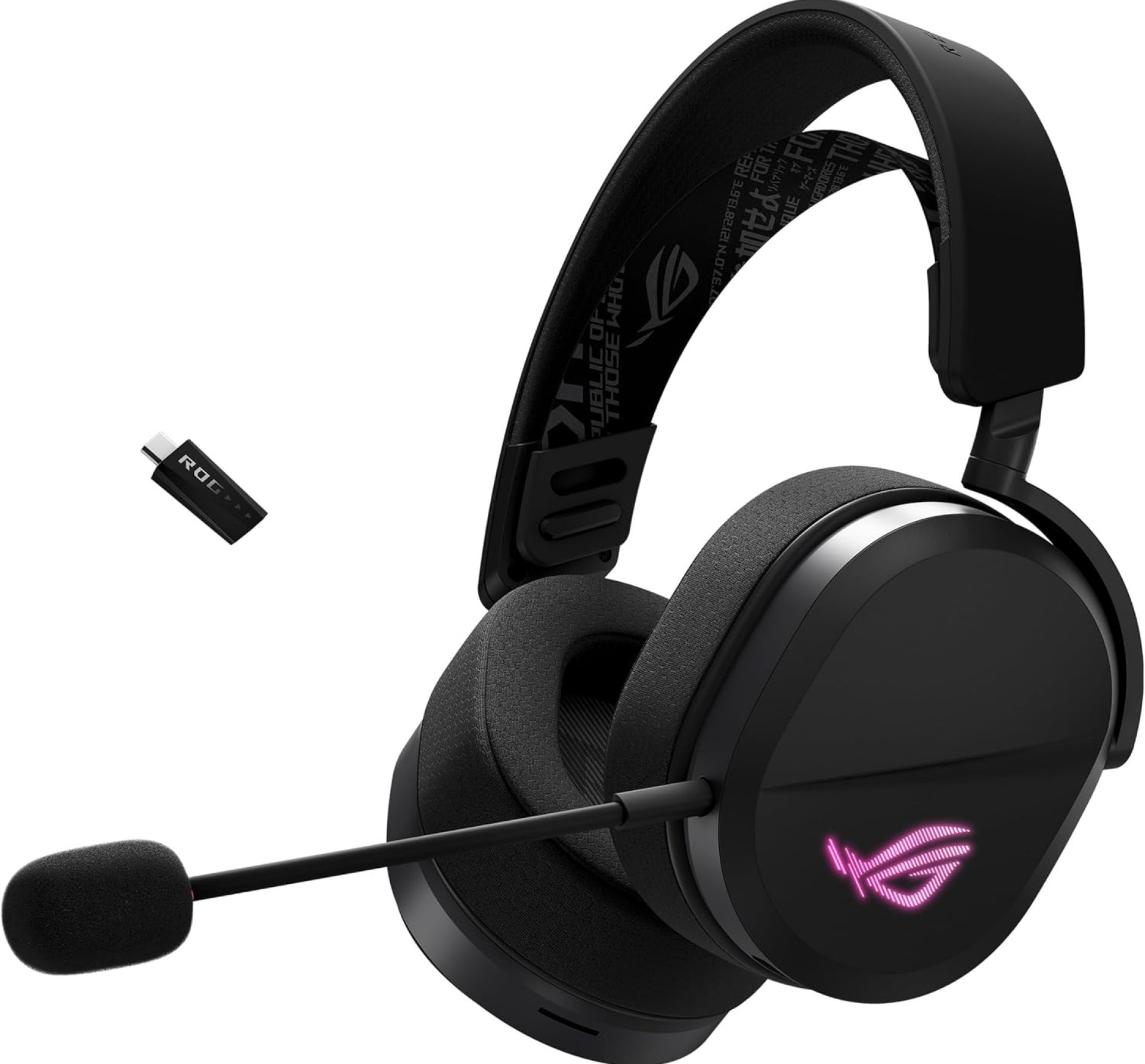 ASUS ROG Pelta Wireless Gaming Headset (BT, ROG SpeedNova 2.4GHz, USB-C, Lightweight 309g, 50mm ROG Titanium-Plated Drivers, 10mm Super-Wideband Mic, RGB, 70HR Battery, for PC, Switch, PS5)- Black ASUS ROG Pelta Wireless Gaming Headset (BT, ROG SpeedNova 2.4GHz, USB-C, Lightweight 309g, 50mm ROG Titanium-Plated Drivers, 10mm Super-Wideband Mic, RGB, 70HR Battery, for PC, Switch, PS5)- Black