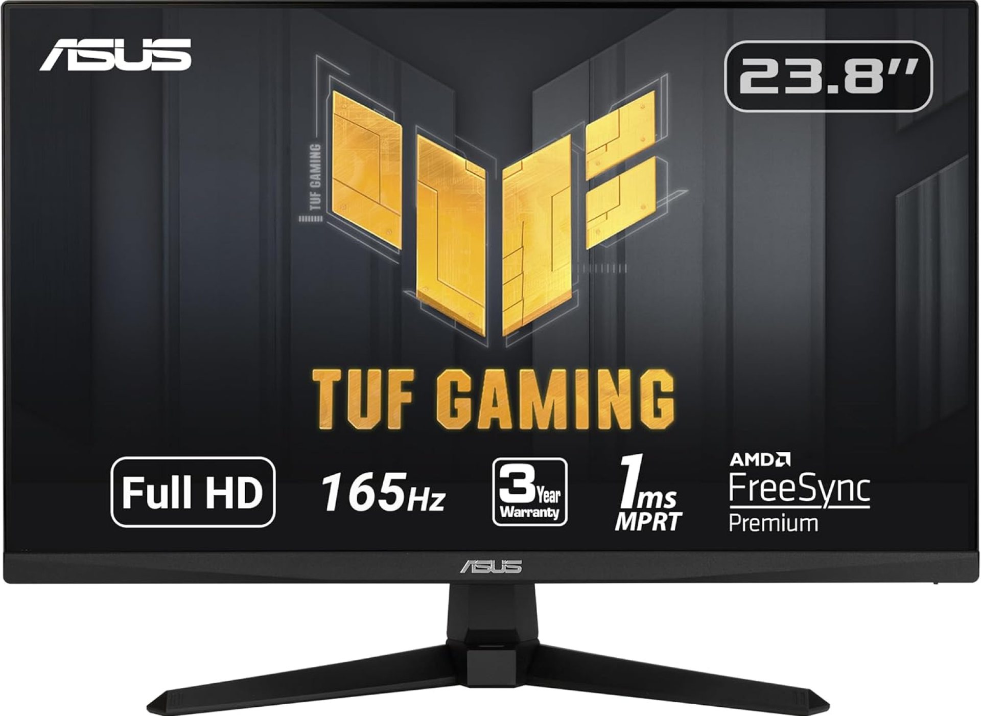 ASUS TUF Gaming 23.8” 1080P Monitor (VG247Q1A) – Full HD, 165Hz (Supports 144Hz), 1ms, Extreme Low Motion Blur, Adaptive-sync, FreeSync Premium, Shadow Boost, Speakers, Eye Care, HDMI, DisplayPort ASUS TUF Gaming 23.8” 1080P Monitor (VG247Q1A) – Full HD, 165Hz (Supports 144Hz), 1ms, Extreme Low Motion Blur, Adaptive-sync, FreeSync Premium, Shadow Boost, Speakers, Eye Care, HDMI, DisplayPort