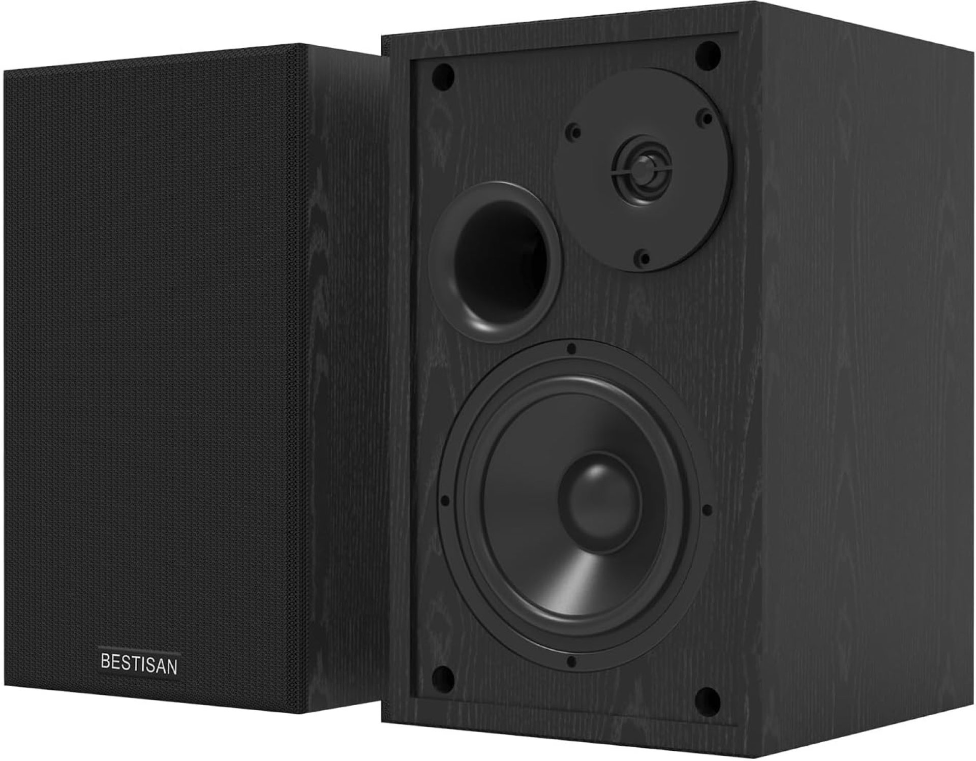 Bookshelf Speakers, BESTISAN Powered Bookshelf Speakers, Bluetooth 5.0 Bookshelf Speakers with Bass Adjustable, 4 Inch Speakers for TV/Computer/Phone/Record Player, Home Studio Speakers Bookshelf Speakers, BESTISAN Powered Bookshelf Speakers, Bluetooth 5.0 Bookshelf Speakers with Bass Adjustable, 4 Inch Speakers for TV/Computer/Phone/Record Player, Home Studio Speakers