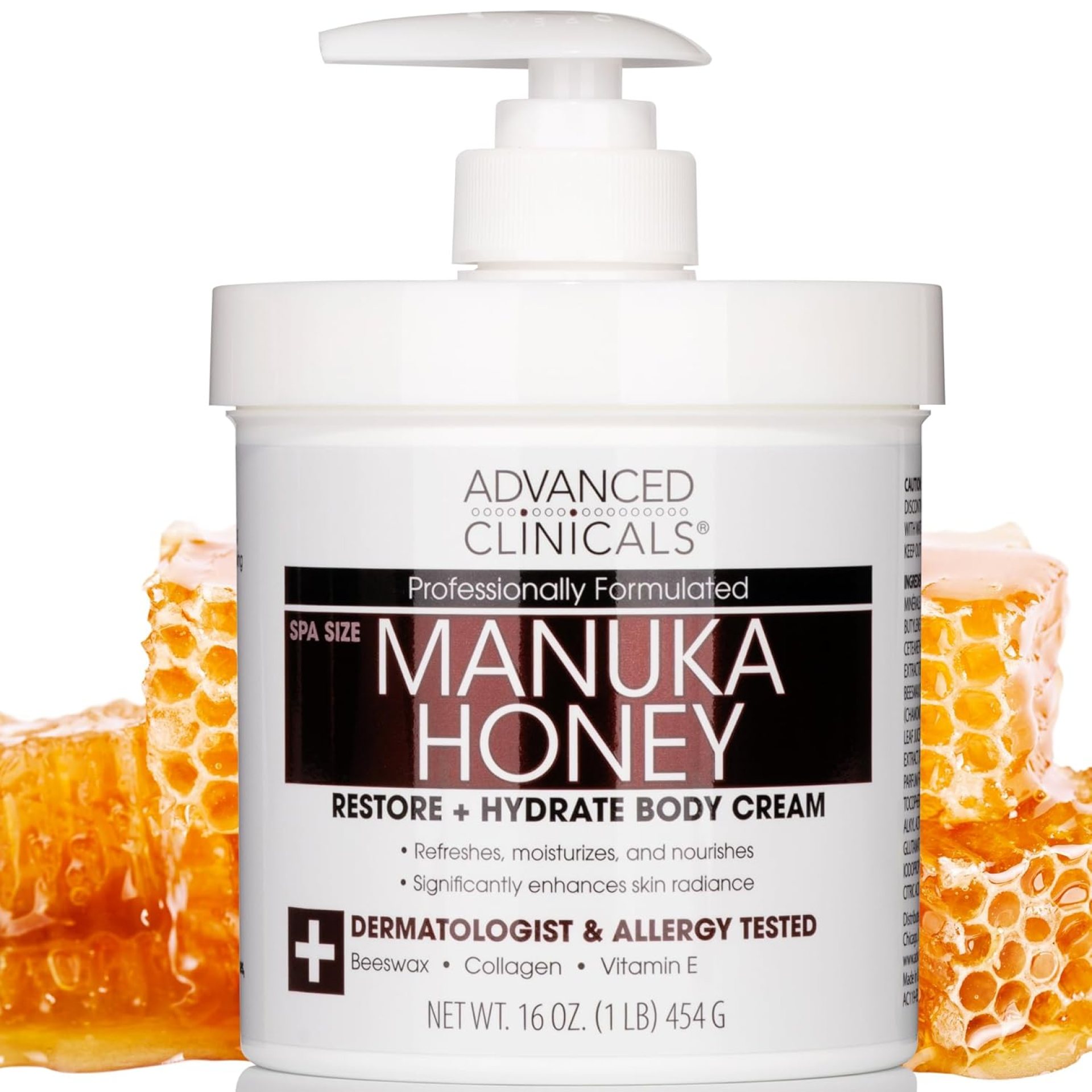Advanced Clinicals Manuka Honey Cream Face Moisturizer & Body Butter Lotion For Dry Skin | Firming & Hydrating Miracle Balm Skin Care Moisturizing Lotion For Women, Wrinkles, & Sun Damaged Skin, 16oz Advanced Clinicals Manuka Honey Cream Face Moisturizer & Body Butter Lotion For Dry Skin | Firming & Hydrating Miracle Balm Skin Care Moisturizing Lotion For Women, Wrinkles, & Sun Damaged Skin, 16oz