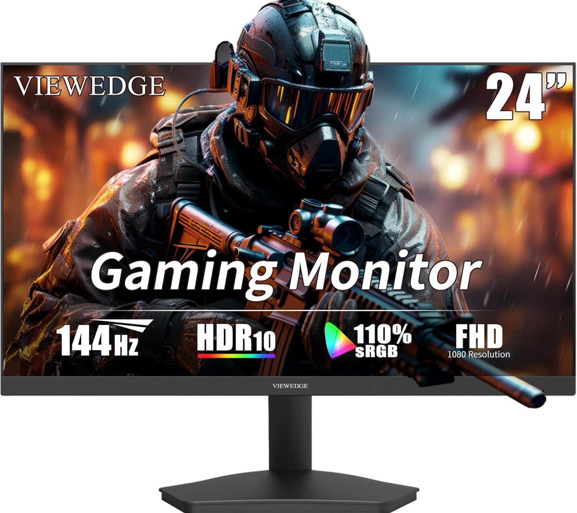 Gaming Monitor 24 Inch FHD 144hz, IPS 1ms 1080p Computer Monitor with 110% sRGB, Bluelight Filter, HDMI & VGA Port, Support Freesync and Wall Mount Gaming Monitor 24 Inch FHD 144hz, IPS 1ms 1080p Computer Monitor with 110% sRGB, Bluelight Filter, HDMI & VGA Port, Support Freesync and Wall Mount