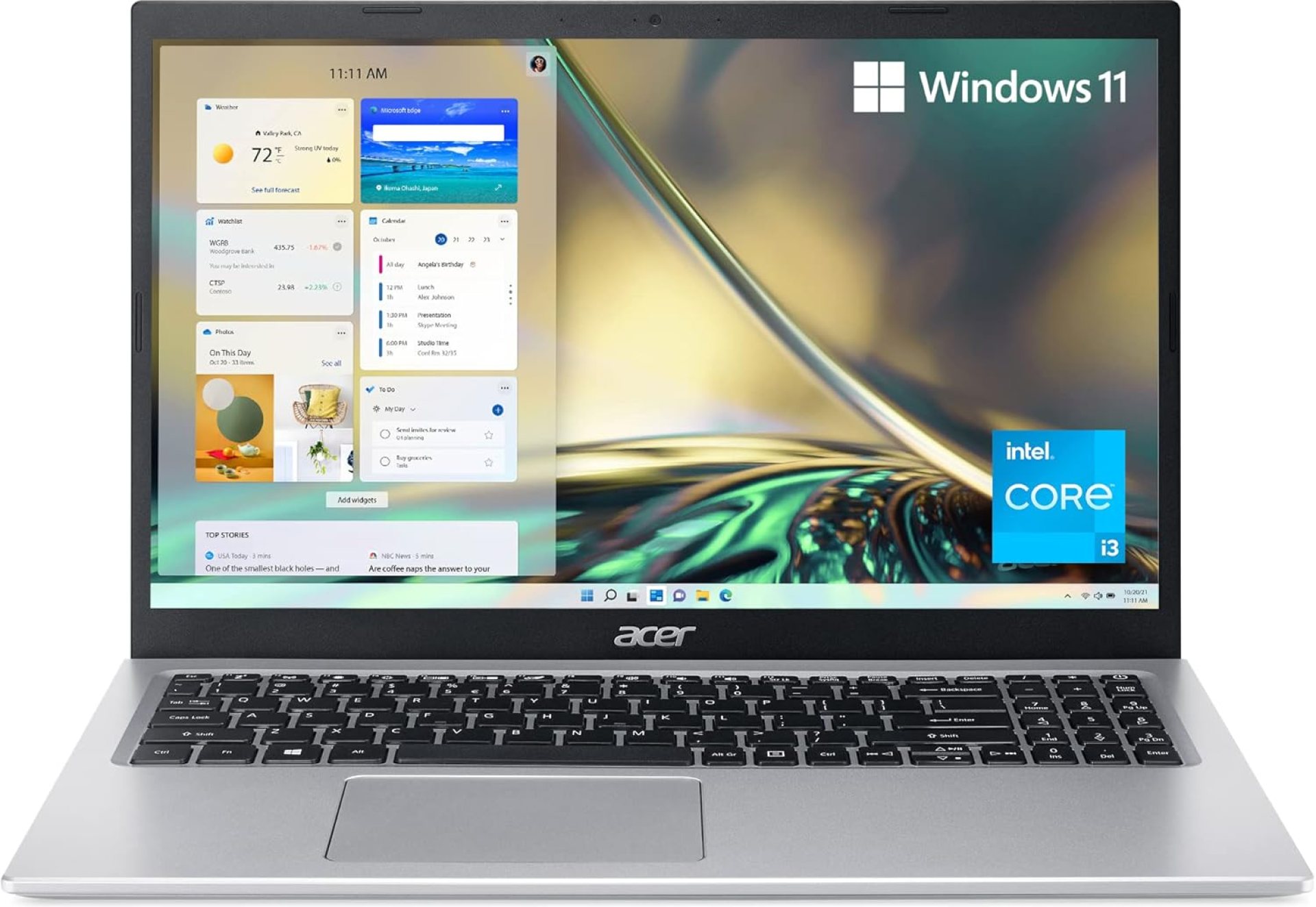Acer Aspire 5 A515-56-347N Slim Laptop – 15.6″ Full HD IPS Display – 11th Gen Intel i3-1115G4 Dual Core Processor – 8GB DDR4 – 128GB NVMe SSD – WiFi 6 – Amazon Alexa – Windows 11 Home in S Mode,Silver Acer Aspire 5 A515-56-347N Slim Laptop – 15.6″ Full HD IPS Display – 11th Gen Intel i3-1115G4 Dual Core Processor – 8GB DDR4 – 128GB NVMe SSD – WiFi 6 – Amazon Alexa – Windows 11 Home in S Mode,Silver