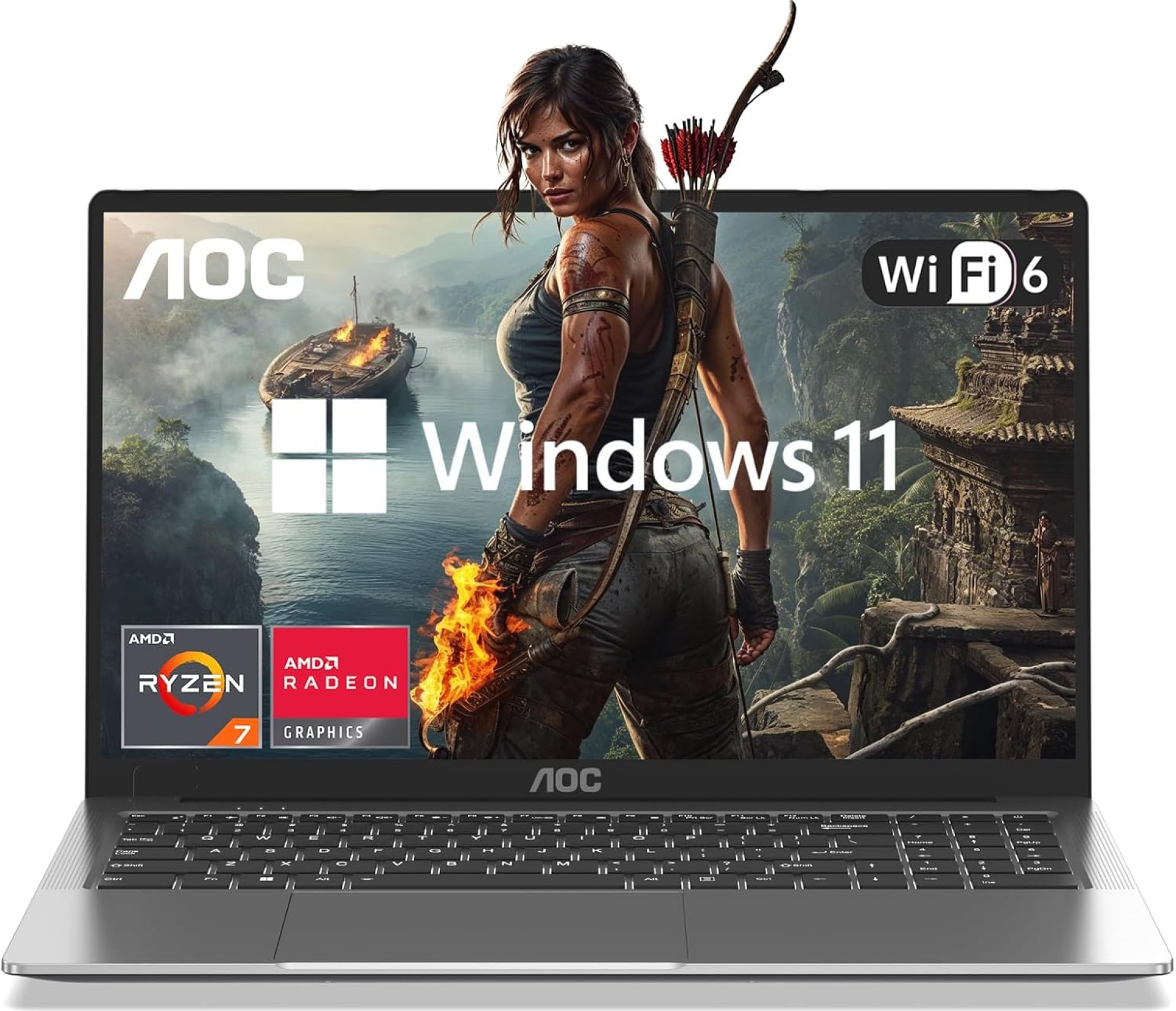 Gaming Laptop with AMD Ryzen 7 5700U Processor(8C/16T, Up to 4.3GHz), 16.1“ FHD Display Laptop Computer with 16GB RAM 512GB NVMe SSD, WiFi 6, BT5.2, USB3.2, 53Wh Battery,Backlit Keyboard,Type-C Gaming Laptop with AMD Ryzen 7 5700U Processor(8C/16T, Up to 4.3GHz), 16.1“ FHD Display Laptop Computer with 16GB RAM 512GB NVMe SSD, WiFi 6, BT5.2, USB3.2, 53Wh Battery,Backlit Keyboard,Type-C