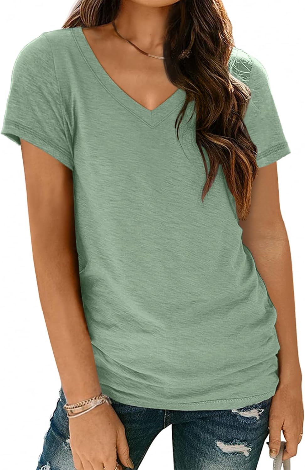 AUTOMET T Shirts Short Sleeve V Neck Tees Tops for Women Fashion Trendy Lightweight Soft Casual Summer Outfits Clothes 2025 AUTOMET T Shirts Short Sleeve V Neck Tees Tops for Women Fashion Trendy Lightweight Soft Casual Summer Outfits Clothes 2025