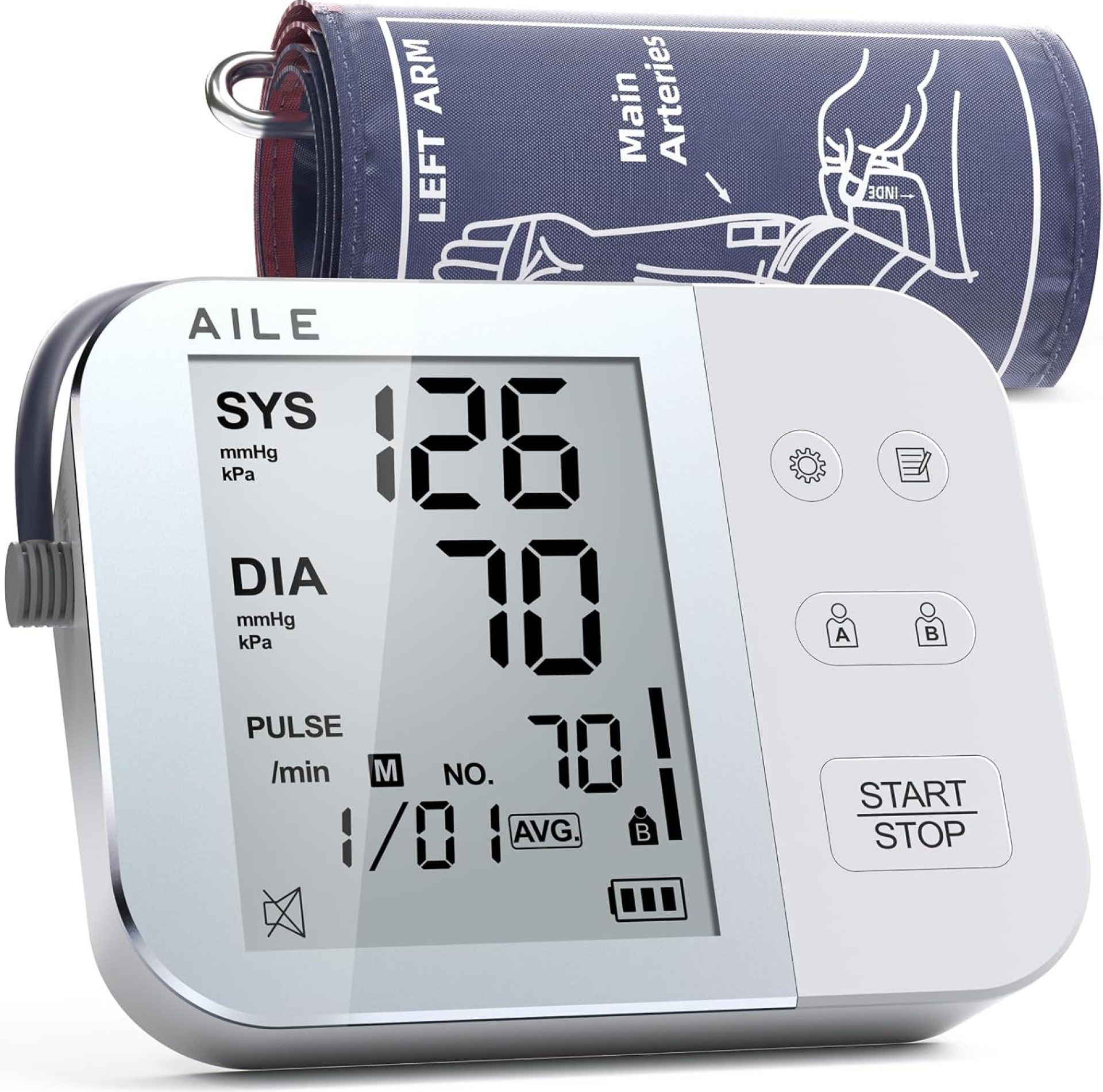 Blood Pressure Monitor for Home Use: AILE 111 Blood Pressure Machine – Blood Pressure Cuff (8.7-16.5″) – Voice Broadcast – Accurate and Reliable Upper Arm BP Monitor Blood Pressure Monitor for Home Use: AILE 111 Blood Pressure Machine – Blood Pressure Cuff (8.7-16.5″) – Voice Broadcast – Accurate and Reliable Upper Arm BP Monitor
