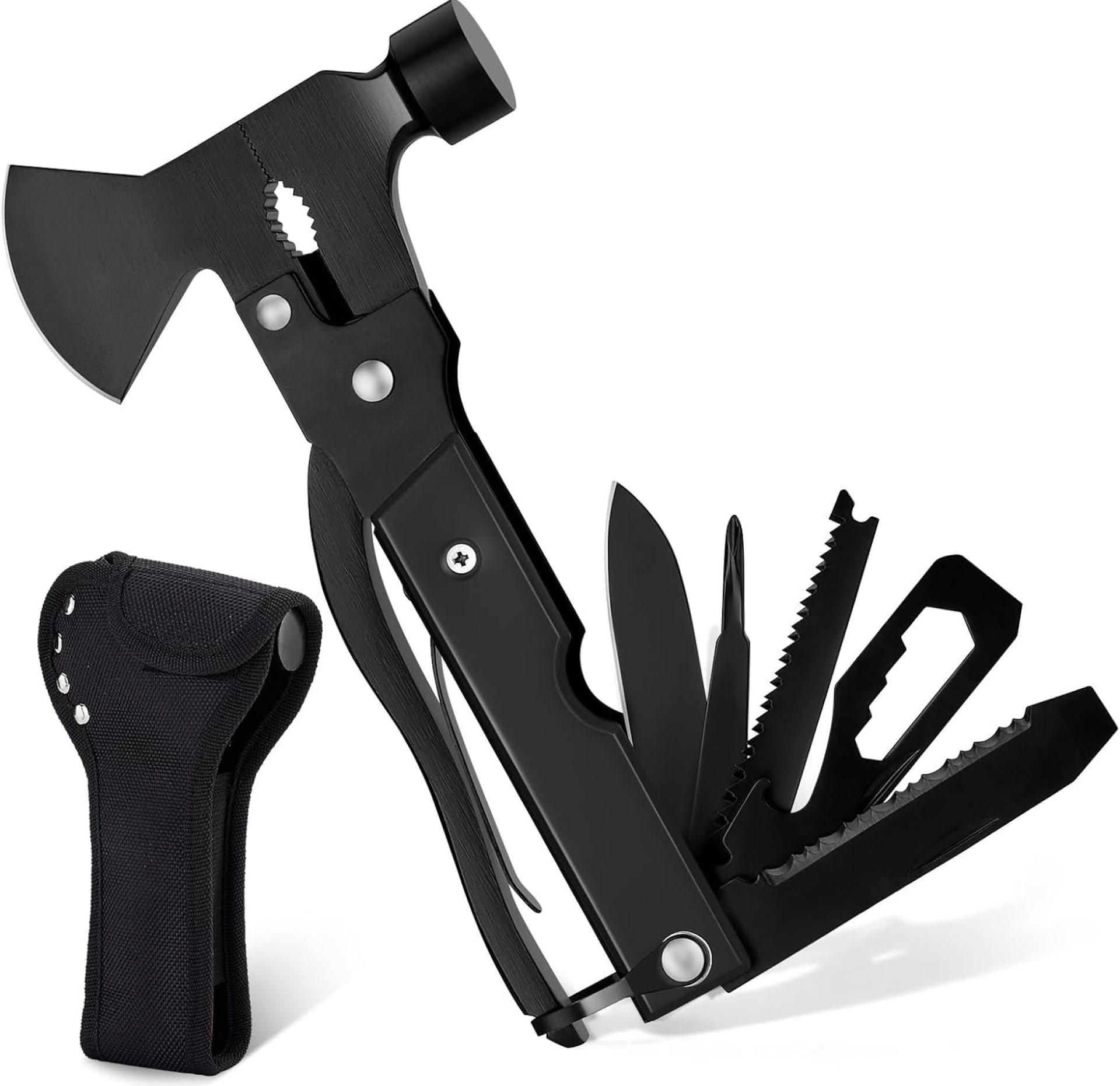 14-in-1 Multi Tools Hatchet Hammer Camping Gear, Multitool Hatchet Axe Camping Essentials for Camping Outdoor Survival Hiking (Carbon Black) 14-in-1 Multi Tools Hatchet Hammer Camping Gear, Multitool Hatchet Axe Camping Essentials for Camping Outdoor Survival Hiking (Carbon Black)
