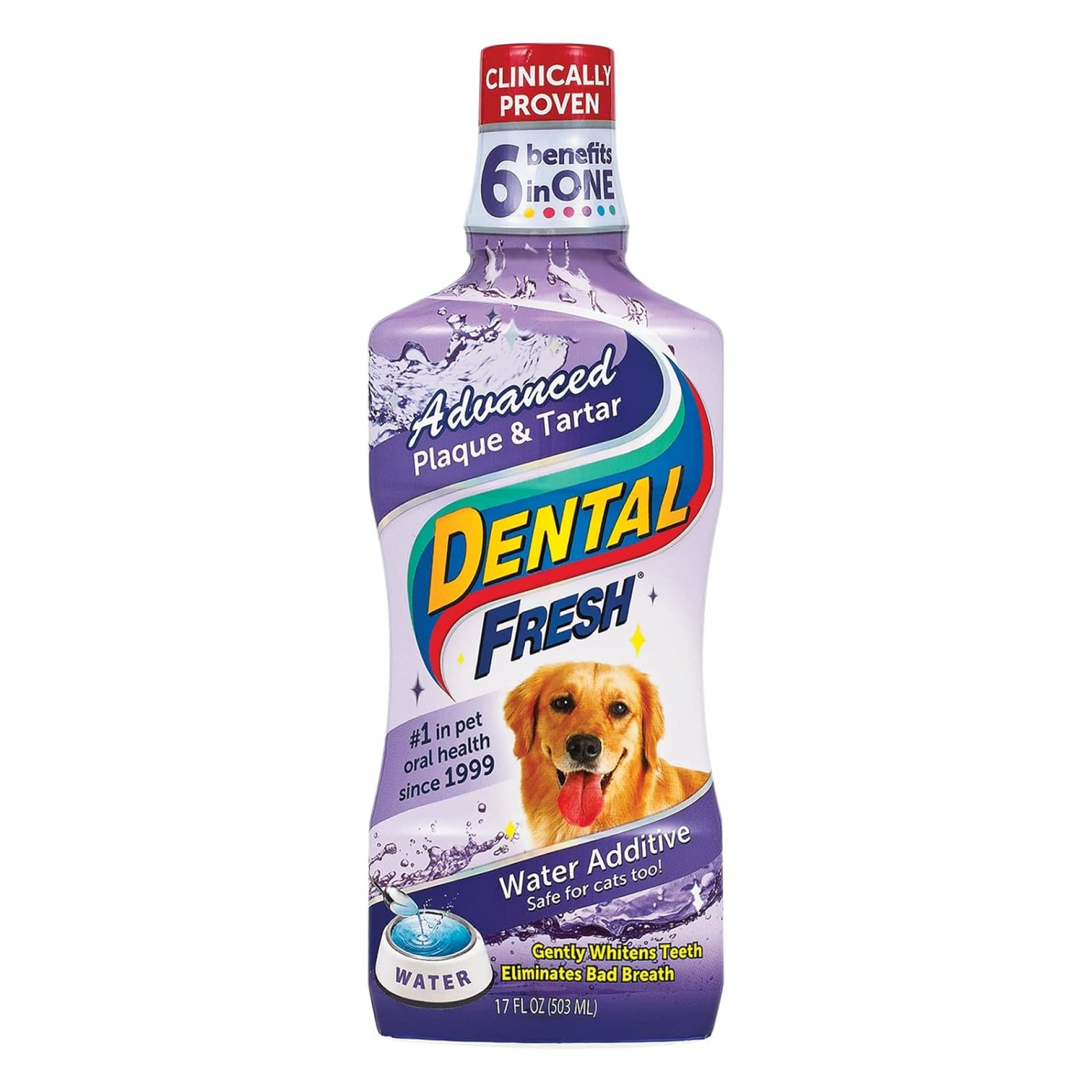 Dental Fresh Advanced Plaque and Tartar Water Additive, 17oz – Dog Teeth Cleaning Formula to Freshen Breath and Improve Cat & Dog Dental Care Dental Fresh Advanced Plaque and Tartar Water Additive, 17oz – Dog Teeth Cleaning Formula to Freshen Breath and Improve Cat & Dog Dental Care
