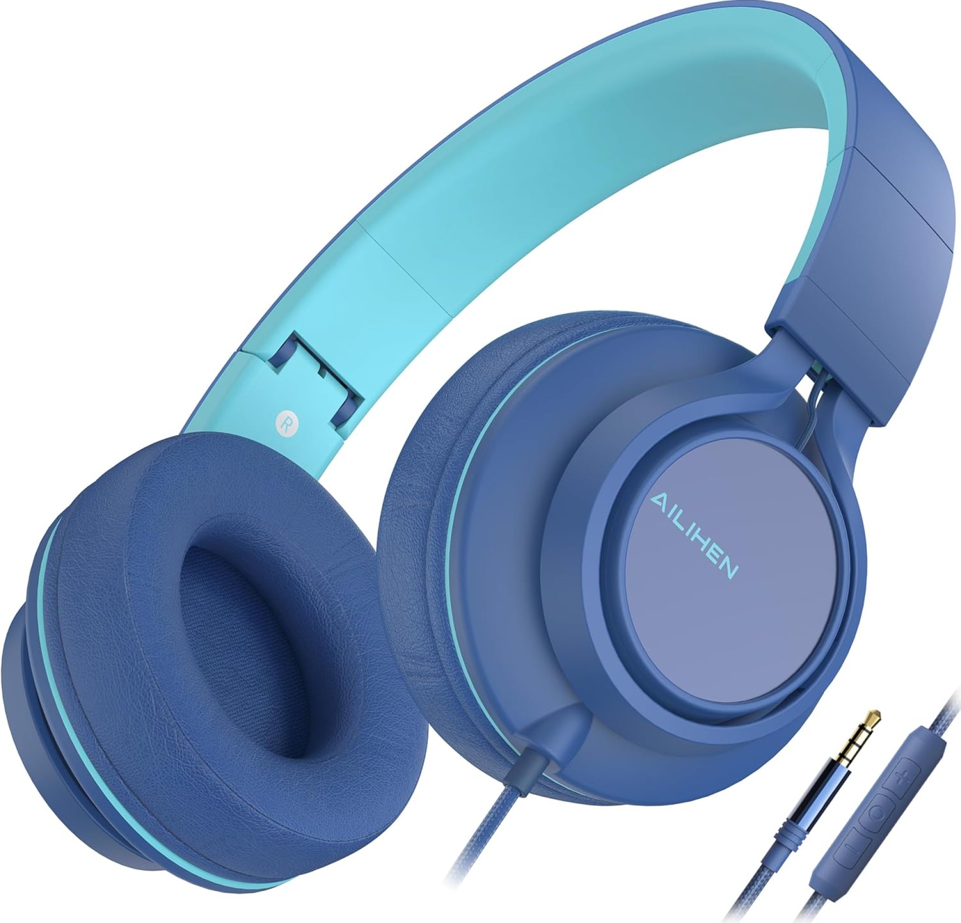 AILIHEN C8 Headphones Wired, On-Ear Headphones with Microphone and Volume Control, Corded 3.5mm Headset for Boys Girl School Smartphones Chromebook Laptop Computer Tablets Airplane Travel (Indigo) AILIHEN C8 Headphones Wired, On-Ear Headphones with Microphone and Volume Control, Corded 3.5mm Headset for Boys Girl School Smartphones Chromebook Laptop Computer Tablets Airplane Travel (Indigo)