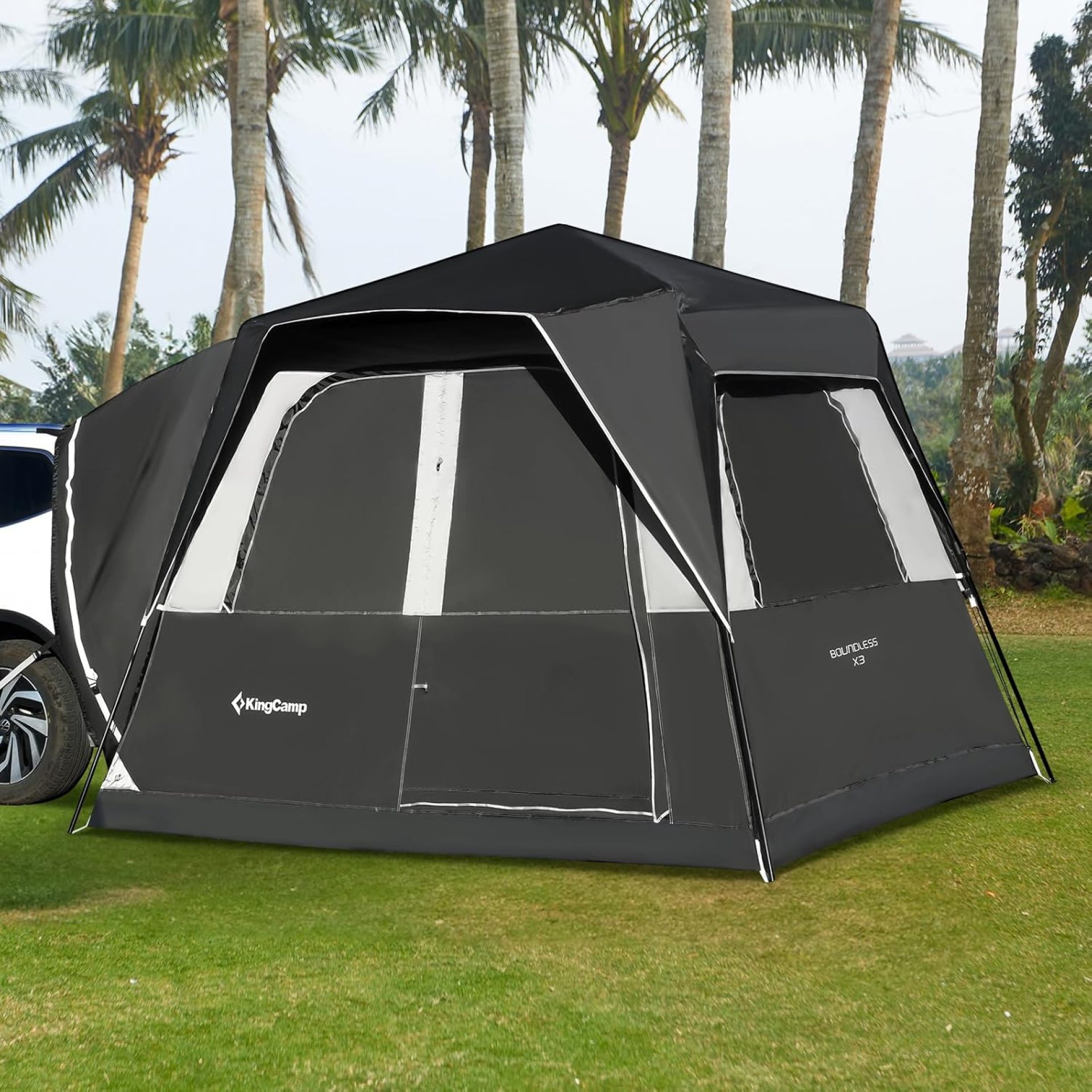 KingCamp SUV Tent, Instant 6-8 Person Waterproof & Windproof Tailgate Car Camping Tent with Movie Screen for Family Camping & Outdoor Adventures KingCamp SUV Tent, Instant 6-8 Person Waterproof & Windproof Tailgate Car Camping Tent with Movie Screen for Family Camping & Outdoor Adventures