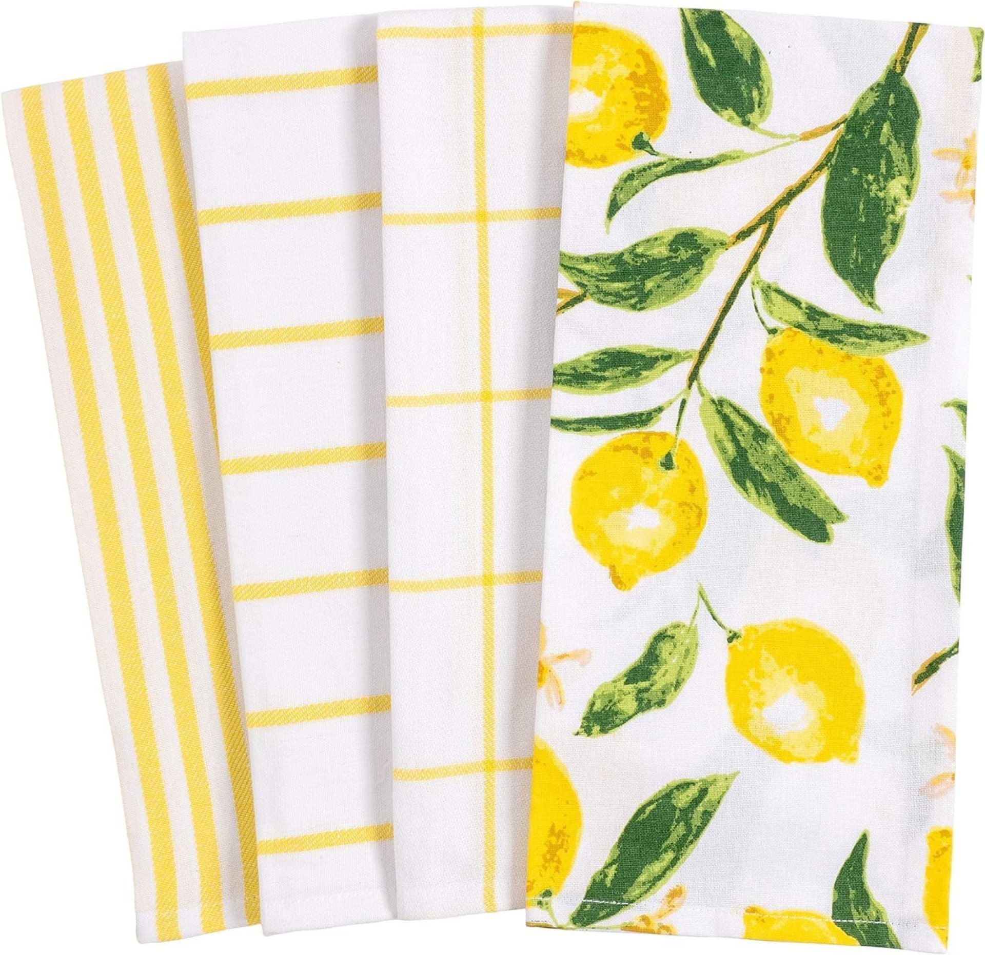 KAF Home Pantry Lemons All Over Kitchen Dish Towel Set of 4, Cotton, 18 x 28-inch KAF Home Pantry Lemons All Over Kitchen Dish Towel Set of 4, Cotton, 18 x 28-inch