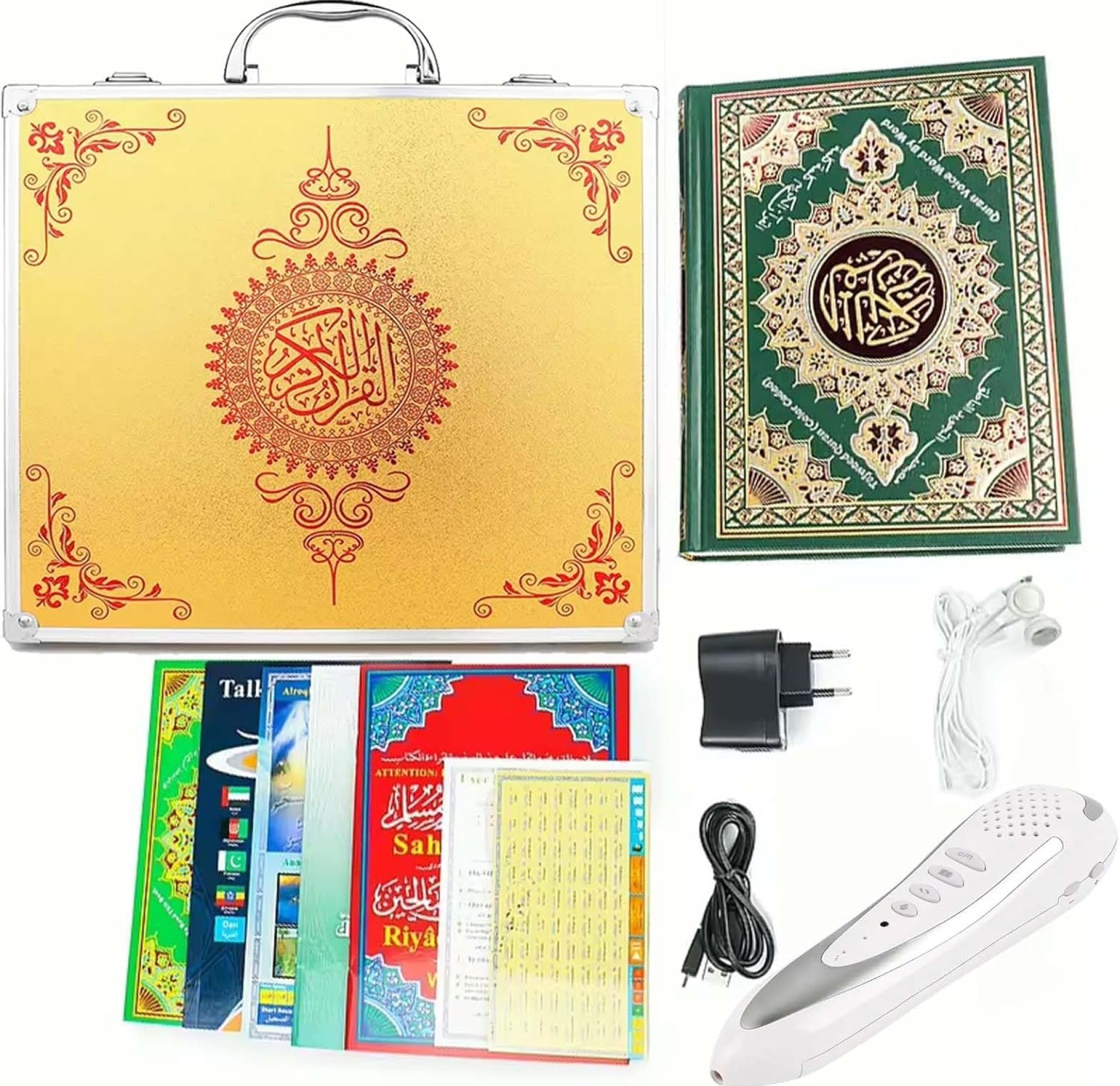 Digital Quran Pen Reader Translator Talking Reader Rechargeable Quran Book Read Pen with Multilingual 25 Reciters Muslims Gift Ramadan Gift Golden Digital Quran Pen Reader Translator Talking Reader Rechargeable Quran Book Read Pen with Multilingual 25 Reciters Muslims Gift Ramadan Gift Golden