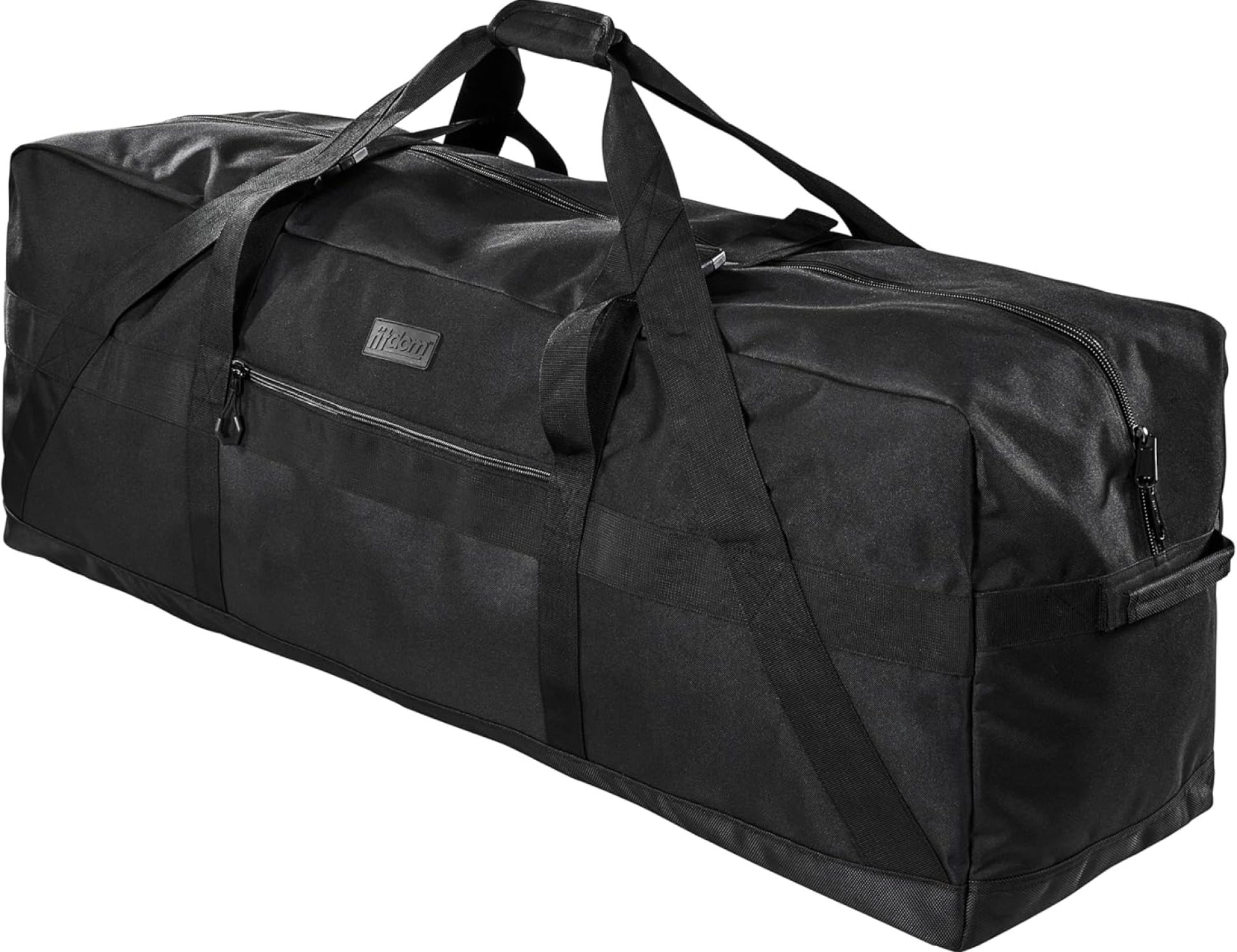 Fitdom 123L 42″ Heavy Duty Extra Large Duffle with Upgrade Zipper, Durable & Water Resistant. Perfect as Camping Bag Travel Storage Tent Storage Sports Equipment Bag For Coaches & More Fitdom 123L 42″ Heavy Duty Extra Large Duffle with Upgrade Zipper, Durable & Water Resistant. Perfect as Camping Bag Travel Storage Tent Storage Sports Equipment Bag For Coaches & More