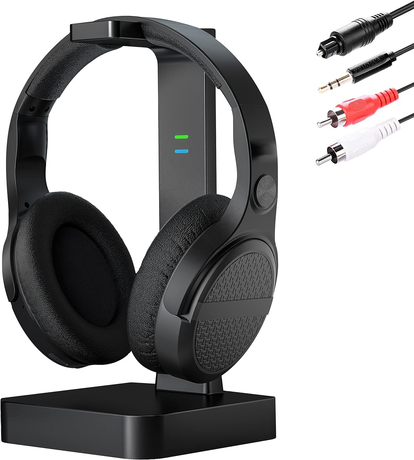 ANSTEN Wireless Headphones for TV Watching with Digital Optical RCA 2.4 GHz RF Transmitter Charging Dock, Over Ear Headset with 3 Audio Modes, 197 FT Wireless Range, 10 Hrs Audio Playtime ANSTEN Wireless Headphones for TV Watching with Digital Optical RCA 2.4 GHz RF Transmitter Charging Dock, Over Ear Headset with 3 Audio Modes, 197 FT Wireless Range, 10 Hrs Audio Playtime