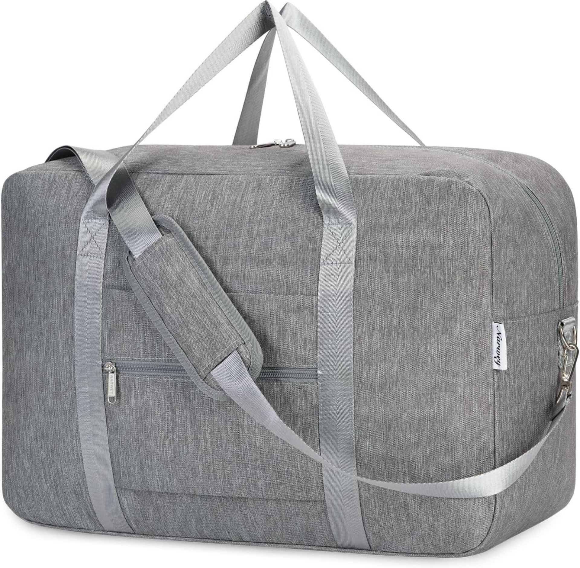 Carry on luaggage 22x14x9 Airlines Approved Foldable Carry on Bag Travel Duffel Packable Duffle Overnight for Women and Men 40L (Grey) Carry on luaggage 22x14x9 Airlines Approved Foldable Carry on Bag Travel Duffel Packable Duffle Overnight for Women and Men 40L (Grey)