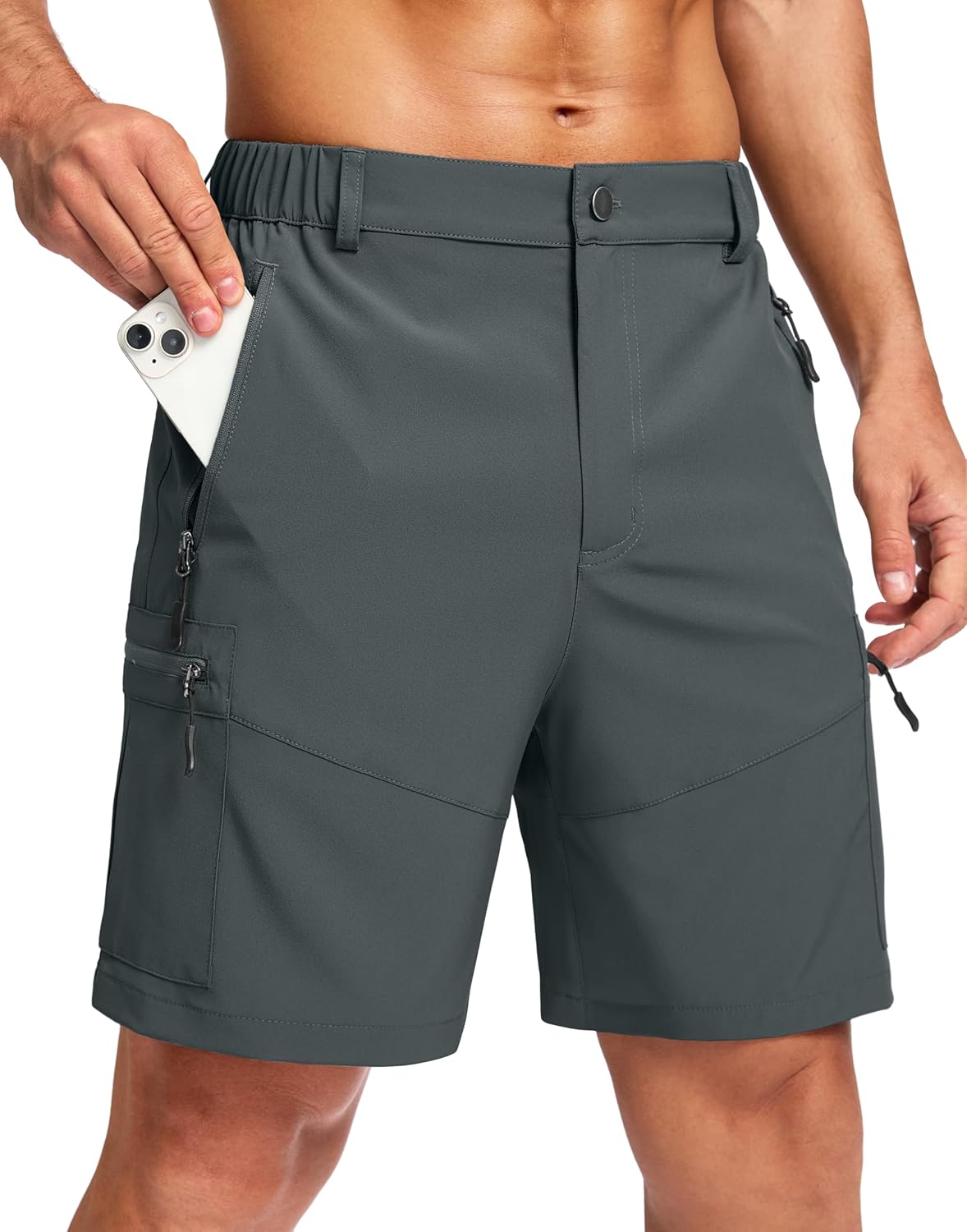 Pudolla Men’s Hiking Cargo Shorts Lightweight 7″ Travel Casual Shorts for Men Golf Work Outdoor with 5 Zipper Pockets Pudolla Men’s Hiking Cargo Shorts Lightweight 7″ Travel Casual Shorts for Men Golf Work Outdoor with 5 Zipper Pockets