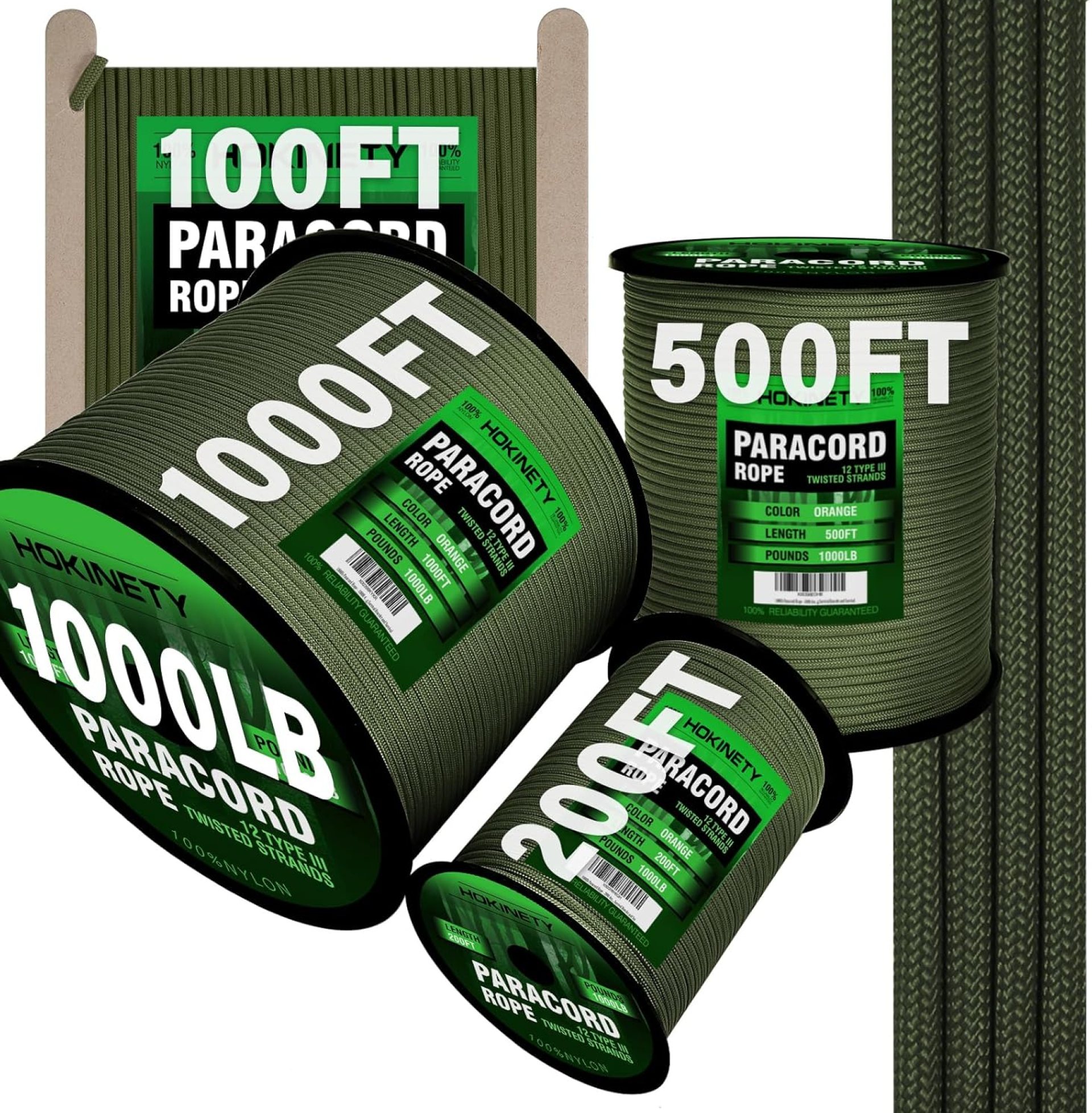 1000Ib Paracord Rope – 100ft / 200ft / 500ft / 1000ft 4mm,12 Strand Parachute Spool Cord,para Cord Lanyard for Camping,Hammock,Clothsline,Hiking,Fishing,Survival braceletand Survival 1000Ib Paracord Rope – 100ft / 200ft / 500ft / 1000ft 4mm,12 Strand Parachute Spool Cord,para Cord Lanyard for Camping,Hammock,Clothsline,Hiking,Fishing,Survival braceletand Survival