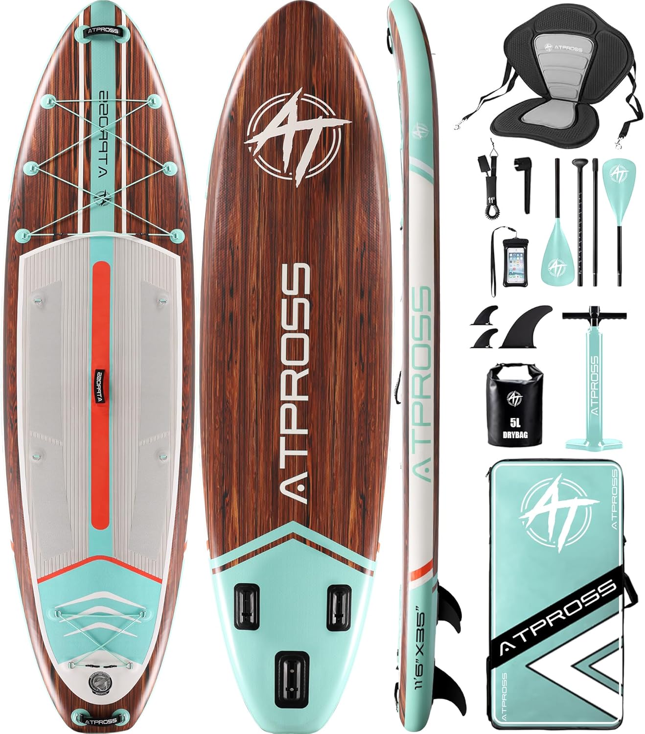 11’6″x35″ Inflatable Paddle Board, 450lbs Extra Wide Stand Up Paddleboard for Adults with Premium SUP Accessories Kit & Backpack, Blow Up Kayak Non-Slip Stable Deck Boat for Yoga Fishing Surf 11’6″x35″ Inflatable Paddle Board, 450lbs Extra Wide Stand Up Paddleboard for Adults with Premium SUP Accessories Kit & Backpack, Blow Up Kayak Non-Slip Stable Deck Boat for Yoga Fishing Surf