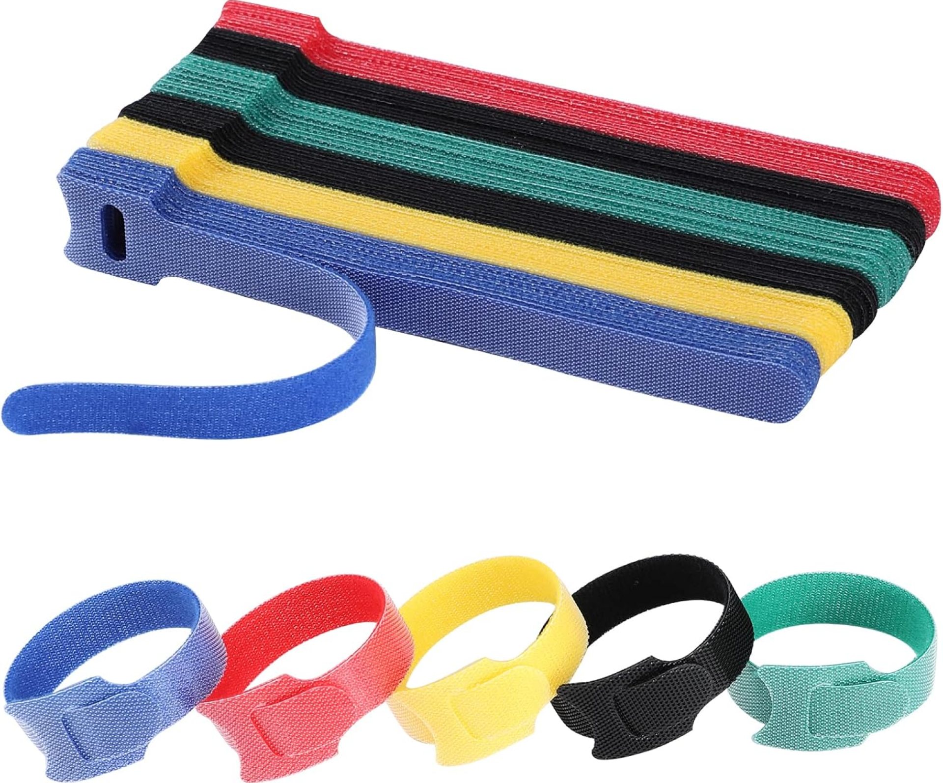 120PCS 6 Inch Cable Ties Reusable Multi-Purpose Wire Ties Cord Organizer Adjustable Cable Management 5 Colors 120PCS 6 Inch Cable Ties Reusable Multi-Purpose Wire Ties Cord Organizer Adjustable Cable Management 5 Colors