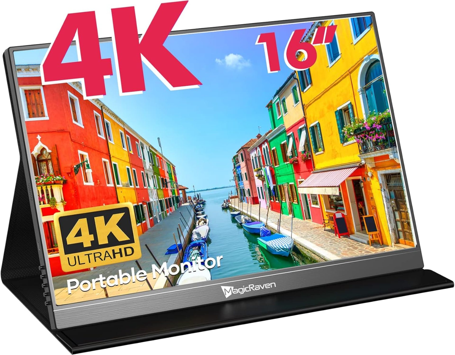 4K Portable Monitor, 16″ 3840×2400 IPS Laptop Monitor, 1500:1, 400 Nits Screen USB C HDMI Computer Gaming Display with Speakers & Smart Cover, Travel Monitor for PC Phone PS5/4 Xbox Switch 4K Portable Monitor, 16″ 3840×2400 IPS Laptop Monitor, 1500:1, 400 Nits Screen USB C HDMI Computer Gaming Display with Speakers & Smart Cover, Travel Monitor for PC Phone PS5/4 Xbox Switch