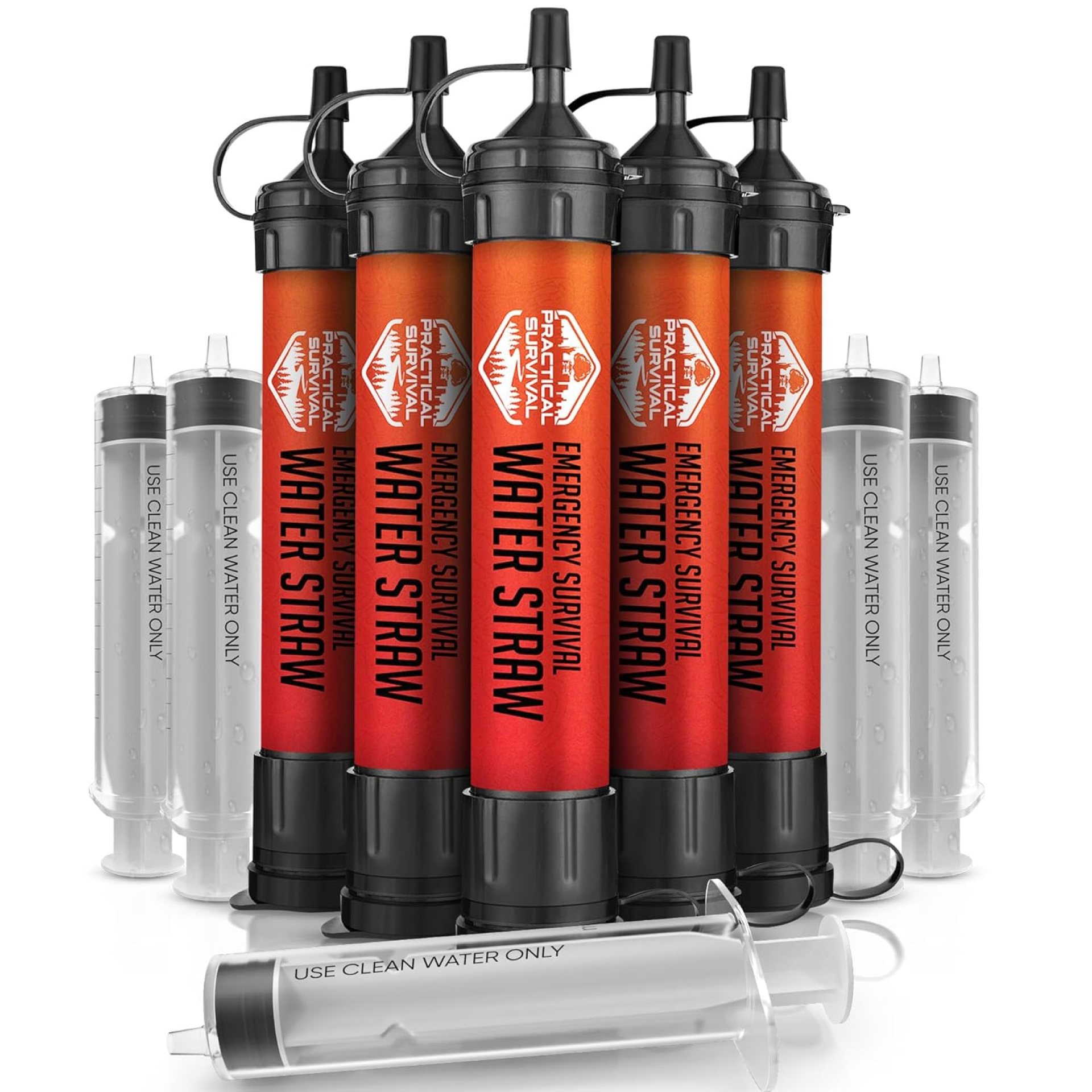 5 High-Capacity Emergency Water Straws – Lightweight, Reusable, 1800-gallon Filters for Camping, Hiking, Travel, Biking, Survival, and Emergencies. No Expiration Date, Perfect for preparedness 5 High-Capacity Emergency Water Straws – Lightweight, Reusable, 1800-gallon Filters for Camping, Hiking, Travel, Biking, Survival, and Emergencies. No Expiration Date, Perfect for preparedness