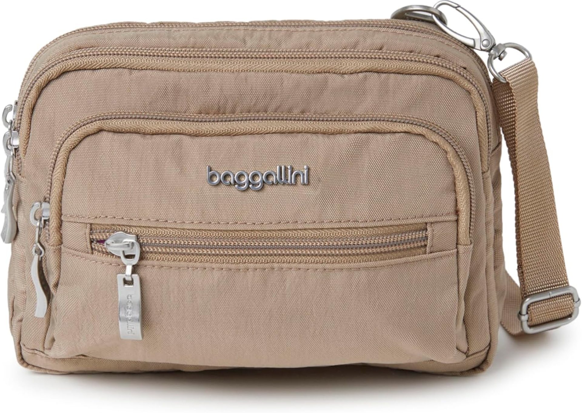 Baggallini Triple Zip Small Crossbody Bag for Women – 8×6 inch Convertible Fanny Pack Belt Bag – Lightweight Water-resistant Baggallini Triple Zip Small Crossbody Bag for Women – 8×6 inch Convertible Fanny Pack Belt Bag – Lightweight Water-resistant