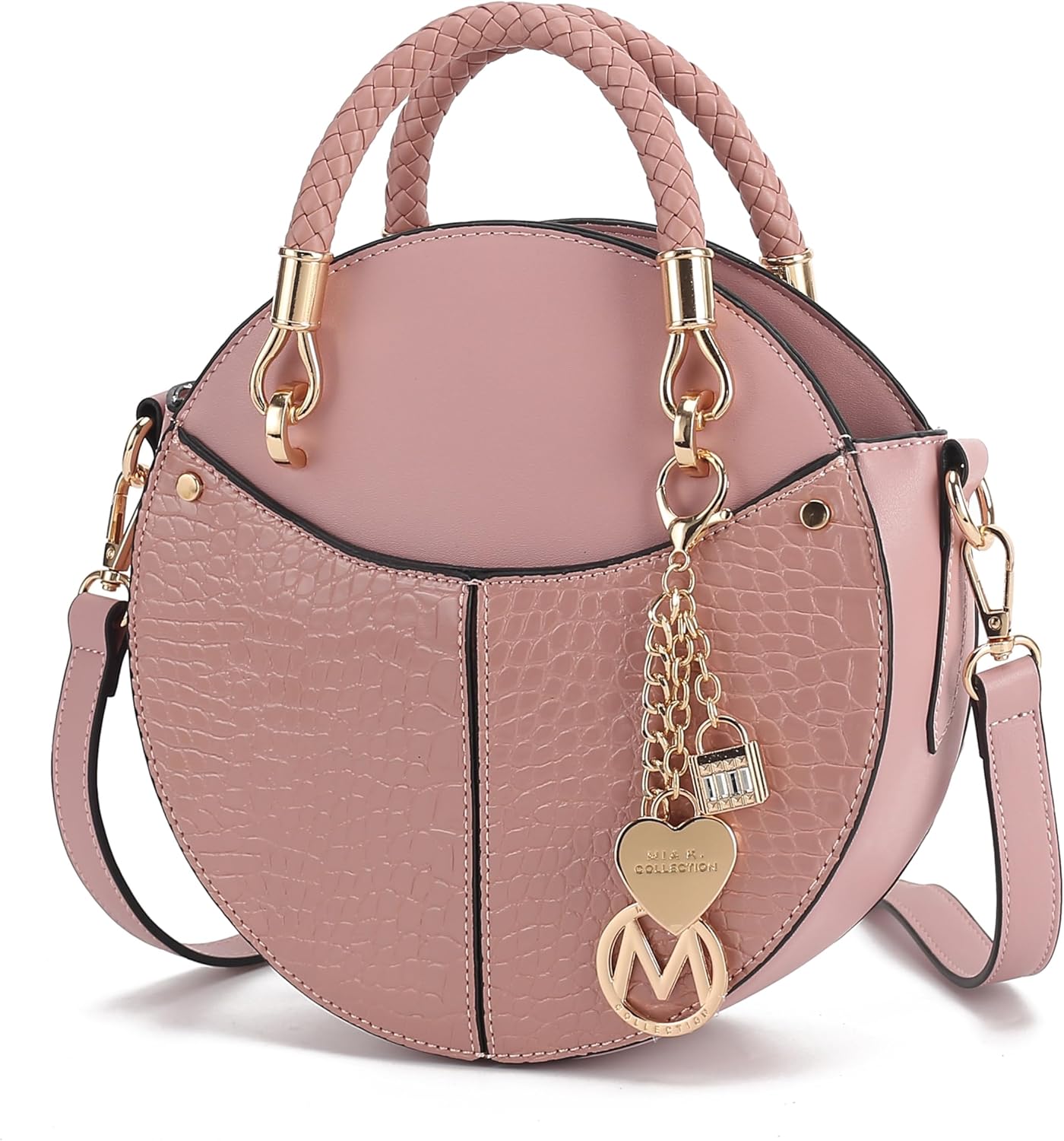 MKF Collection Stylish Round Crossbody Bag for Women – PU Leather Wristlet Handbag, Fashion Circle Messenger Purse by Mia K MKF Collection Stylish Round Crossbody Bag for Women – PU Leather Wristlet Handbag, Fashion Circle Messenger Purse by Mia K
