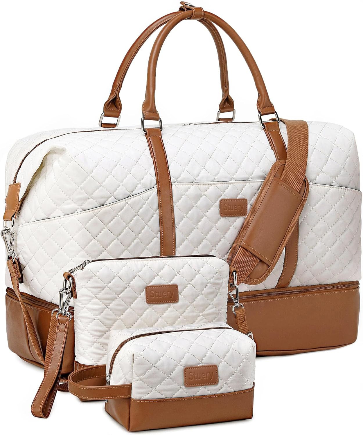 Weekender Bags for Women with Toiletry Bags Large Overnight Bags Travel Duffel Bag Carry On Shoulder Weekend Tote with Shoe Compartment and Wet Pocket for Girls Airplane Traveling, Gym Weekender Bags for Women with Toiletry Bags Large Overnight Bags Travel Duffel Bag Carry On Shoulder Weekend Tote with Shoe Compartment and Wet Pocket for Girls Airplane Traveling, Gym