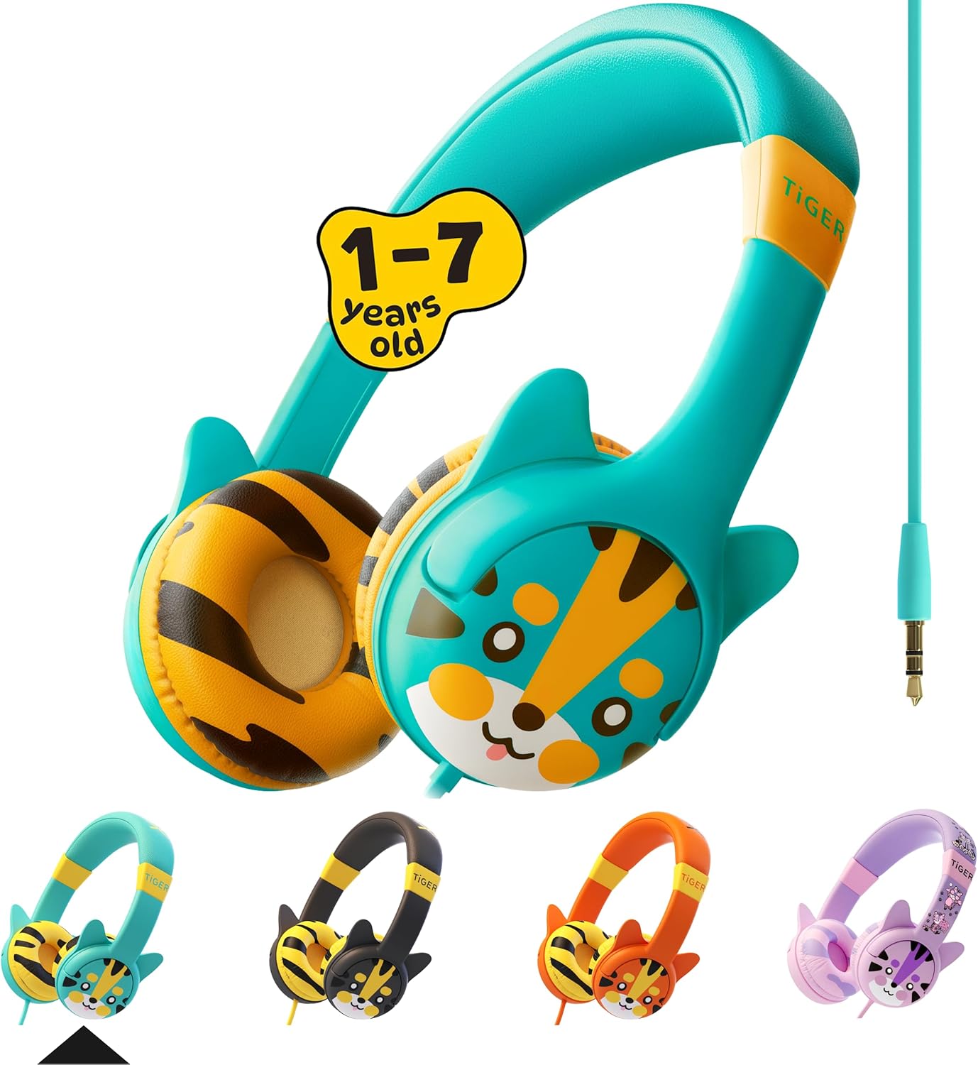 Kidrox Wired Toddler Headphones for 1-7 Years Old — 85dB Volume Limited Baby Headphones for Plane and Car Travel — Children Headset for Airplane, iPad and Tablet, Kids Headphone with Cord for Children Kidrox Wired Toddler Headphones for 1-7 Years Old — 85dB Volume Limited Baby Headphones for Plane and Car Travel — Children Headset for Airplane, iPad and Tablet, Kids Headphone with Cord for Children