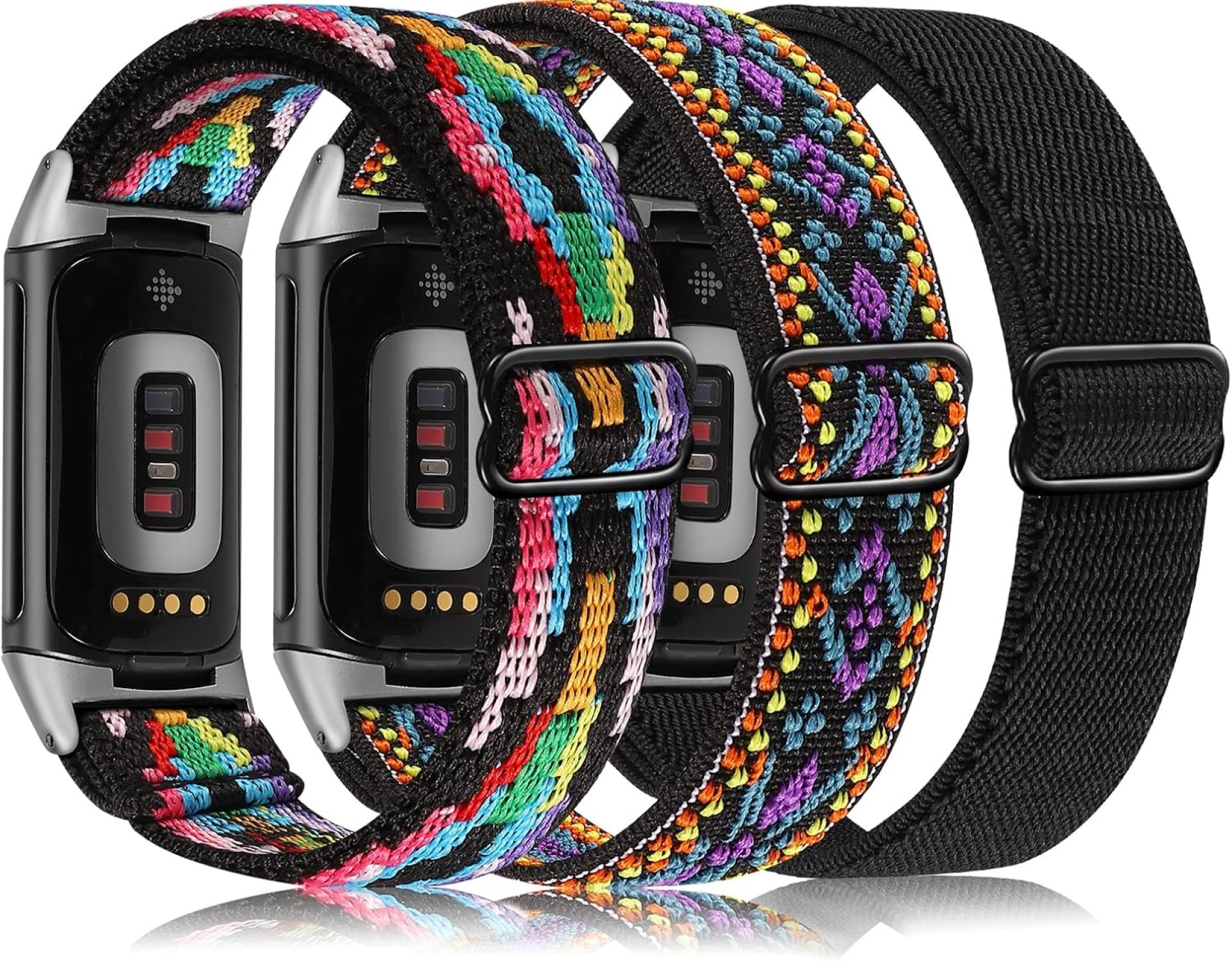 Wearlizer 3 Packs Adjustable Elastic Band Compatible with Fitbit Charge 6 Bands/Charge 5 Bands for Women Men, Stretchy Loop Strap Soft Nylon Sport Wristband Accessories for Charge 6/5 Fitness Tracker Wearlizer 3 Packs Adjustable Elastic Band Compatible with Fitbit Charge 6 Bands/Charge 5 Bands for Women Men, Stretchy Loop Strap Soft Nylon Sport Wristband Accessories for Charge 6/5 Fitness Tracker