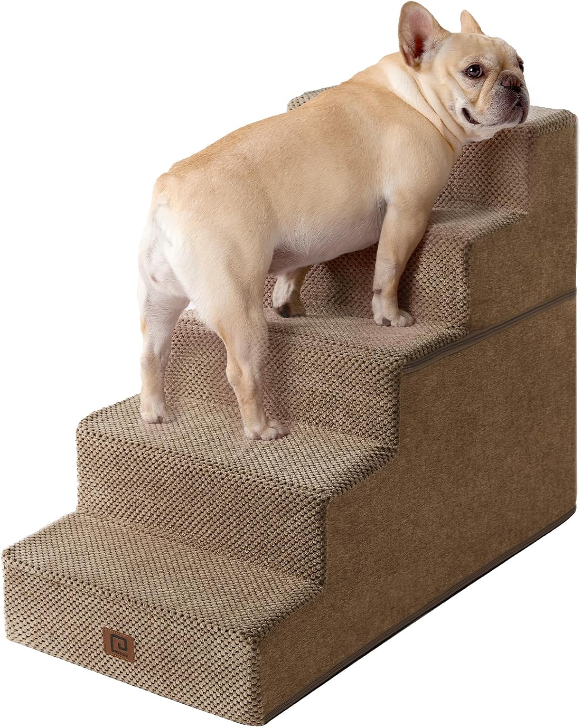 EHEYCIGA Dog Stairs for High Bed 22.5”H, 5-Step Dog Steps for Bed, Pet Steps for Small Dogs and Cats, Non-Slip Balanced Pet Ramp Indoor, Camel EHEYCIGA Dog Stairs for High Bed 22.5”H, 5-Step Dog Steps for Bed, Pet Steps for Small Dogs and Cats, Non-Slip Balanced Pet Ramp Indoor, Camel