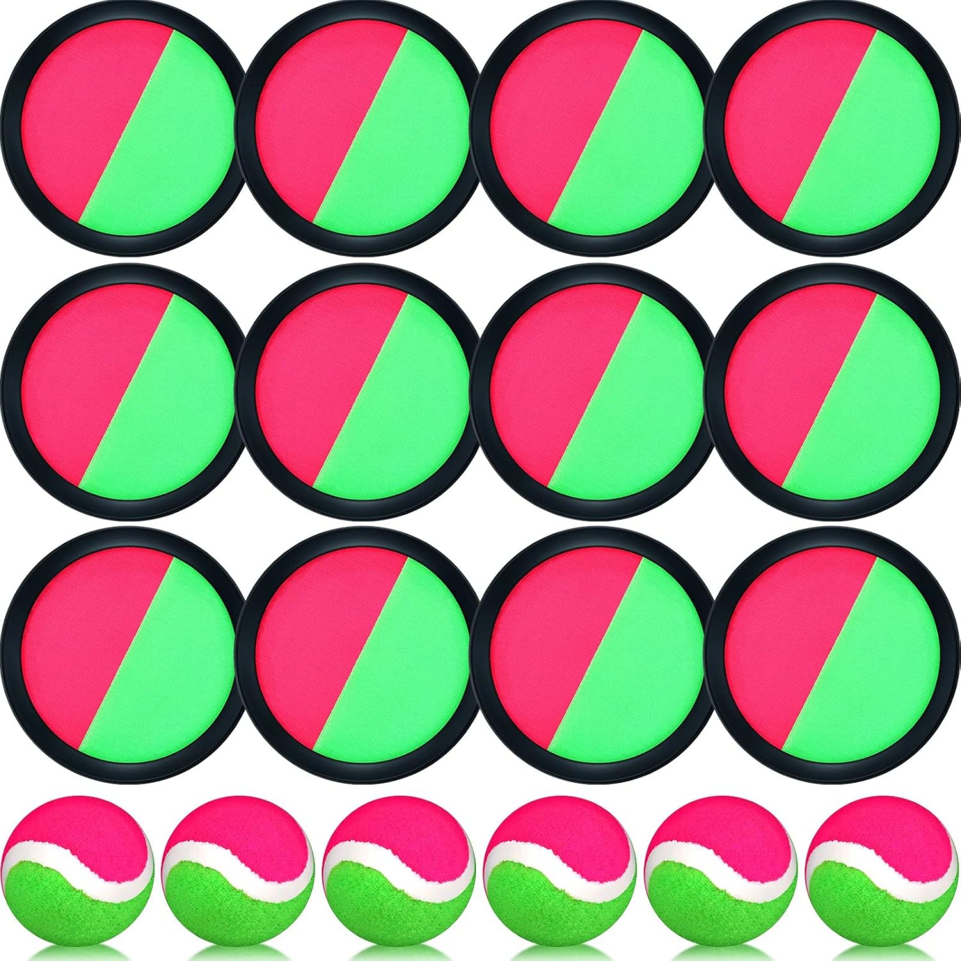Charniol Kids Toys Toss and Catch Game Set 12 Paddles 6 Balls Beach Game Outdoor Ball Sports Games Toss and Catch Ball Set with Paddles Ball Nylon Catch Toys for Kids Adults Charniol Kids Toys Toss and Catch Game Set 12 Paddles 6 Balls Beach Game Outdoor Ball Sports Games Toss and Catch Ball Set with Paddles Ball Nylon Catch Toys for Kids Adults