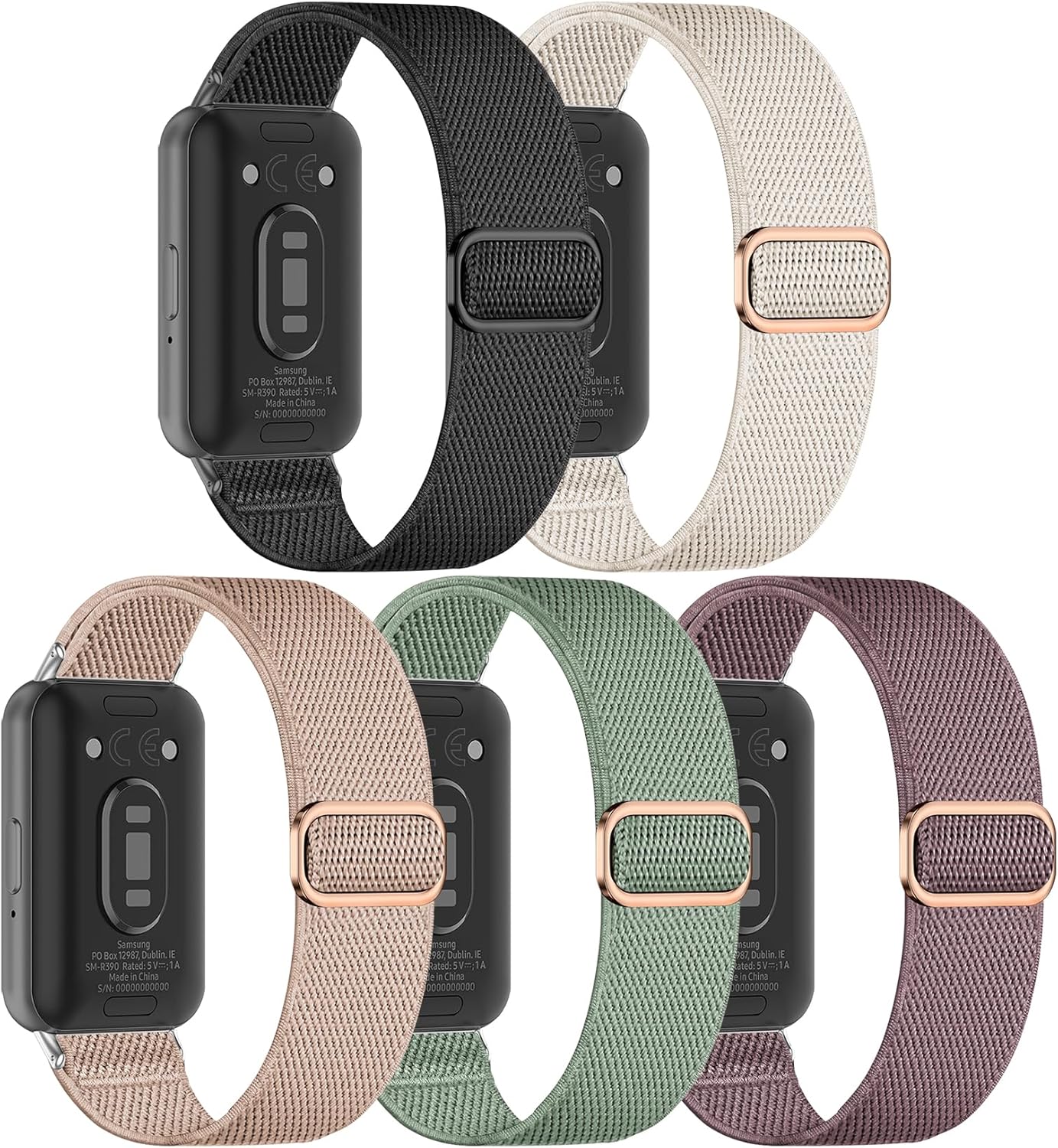 5 Pack Stretchy Nylon Compatible with Samsung Galaxy Fit 3 Watch Band, Adjustable Wristbands Sport Strap Loop for Galaxy Fit 3 SM-R390 Smartwatch Accessories – Soft, Lightweight, Elastic 5 Pack Stretchy Nylon Compatible with Samsung Galaxy Fit 3 Watch Band, Adjustable Wristbands Sport Strap Loop for Galaxy Fit 3 SM-R390 Smartwatch Accessories – Soft, Lightweight, Elastic