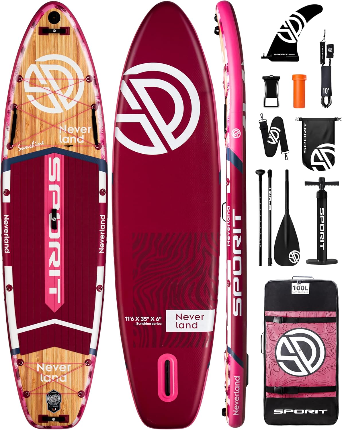11’6×35″ Super Wide Inflatable Stand Up Paddle Board, Ultra Stable SUP Board for Adults, 450lb Capacity with Shoulder Strap, 100L Backpack, Removable US Fin, Floating Paddle, Safety Leash 11’6×35″ Super Wide Inflatable Stand Up Paddle Board, Ultra Stable SUP Board for Adults, 450lb Capacity with Shoulder Strap, 100L Backpack, Removable US Fin, Floating Paddle, Safety Leash