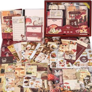 Scrapbooking Supplies Kit, Vintage Aesthetic Scrapbook...