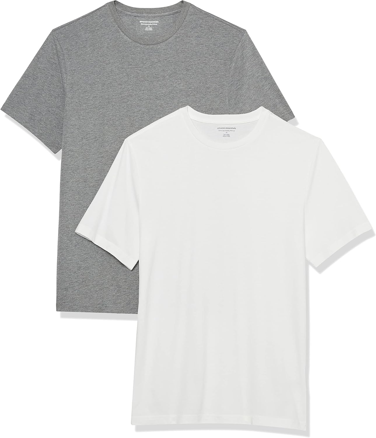 Amazon Essentials Men’s Short Sleeve T-Shirts, Slim-Fit, Crewneck, Pack of 2 Amazon Essentials Men’s Short Sleeve T-Shirts, Slim-Fit, Crewneck, Pack of 2